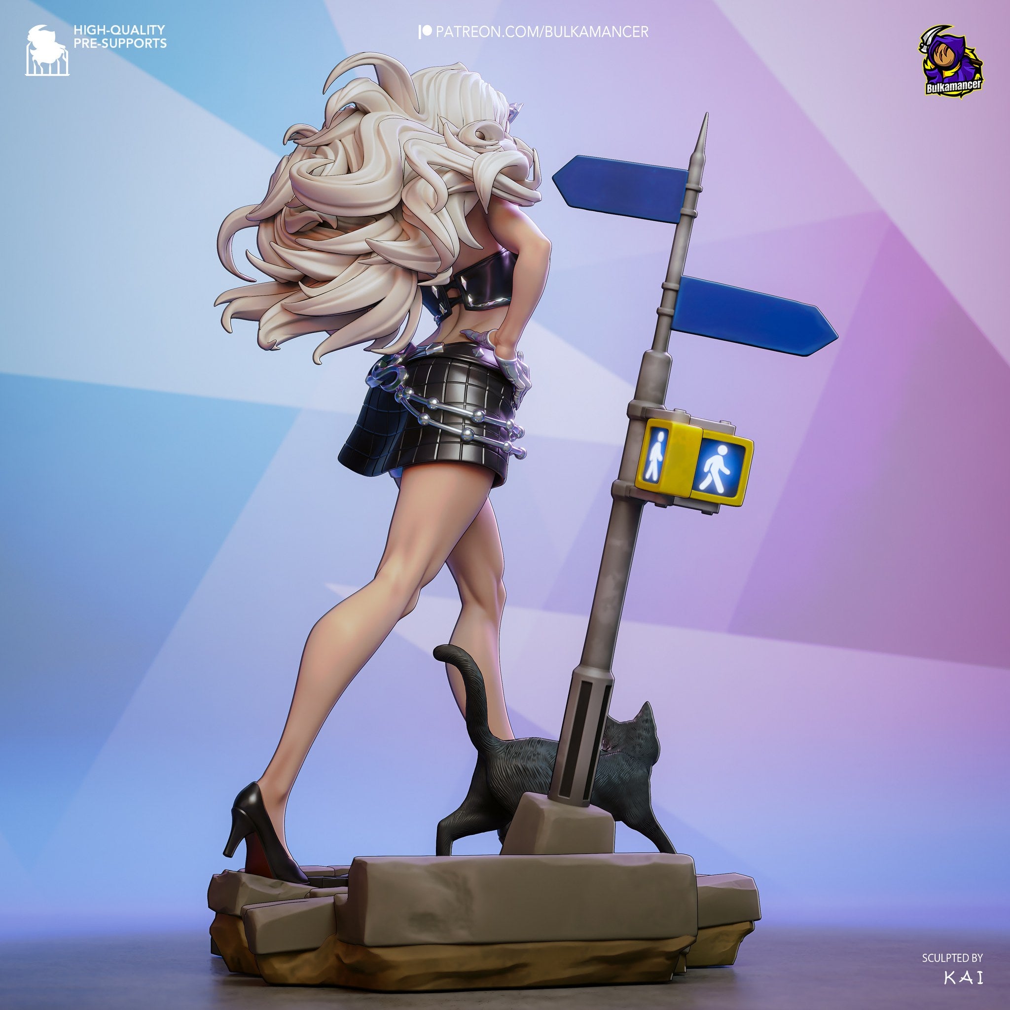 Black Cat (Marvel) resin figure by Bulkamancer — studio render 4