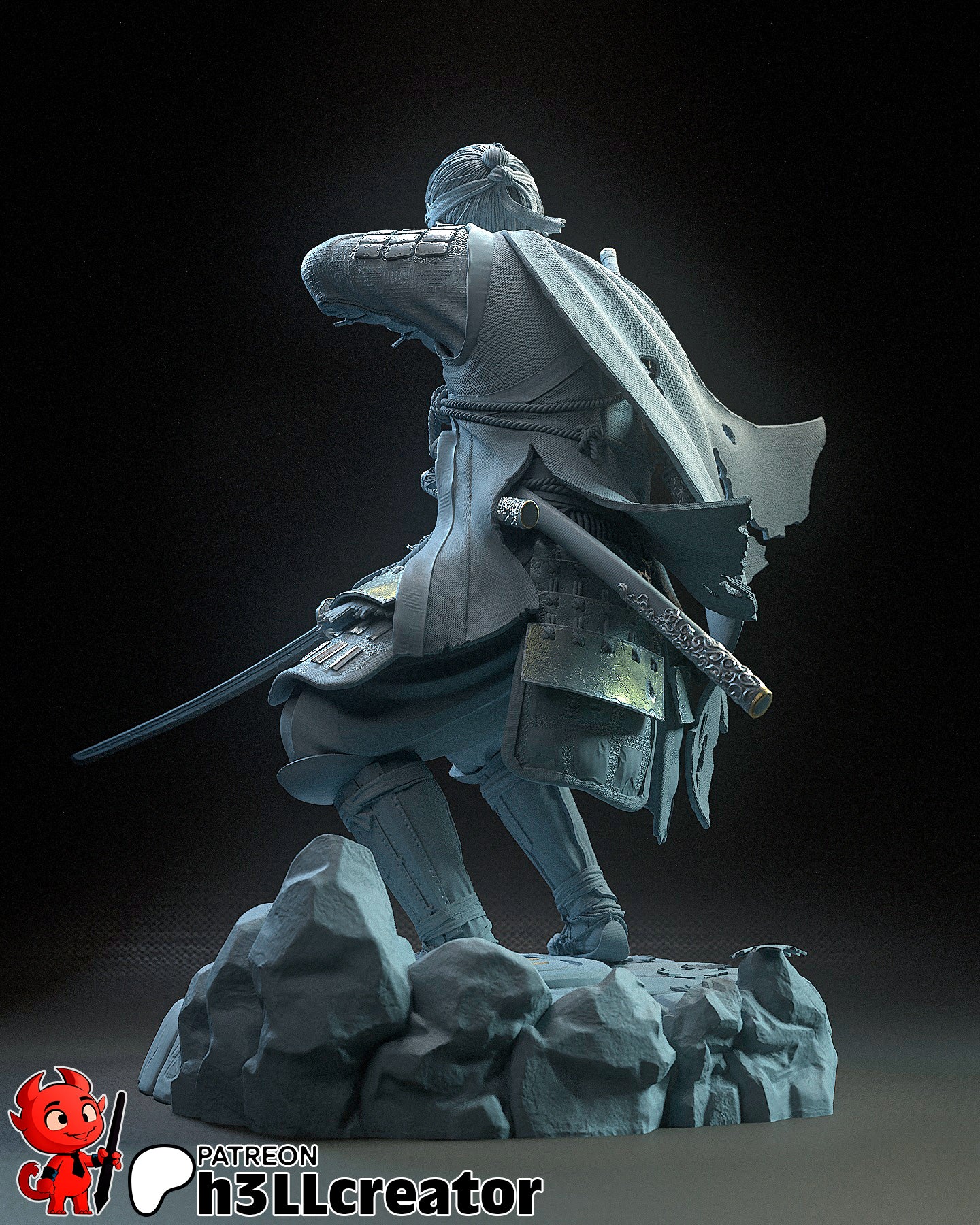Jin Sakai (Ghost of Tsushima) resin figure by h3LLcreator — studio render 10