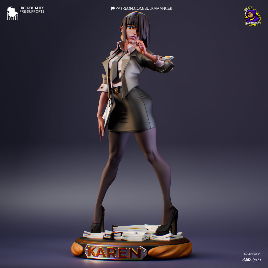 Agent Karen (Unbreadable) resin figure by Bulkamancer — studio render 3