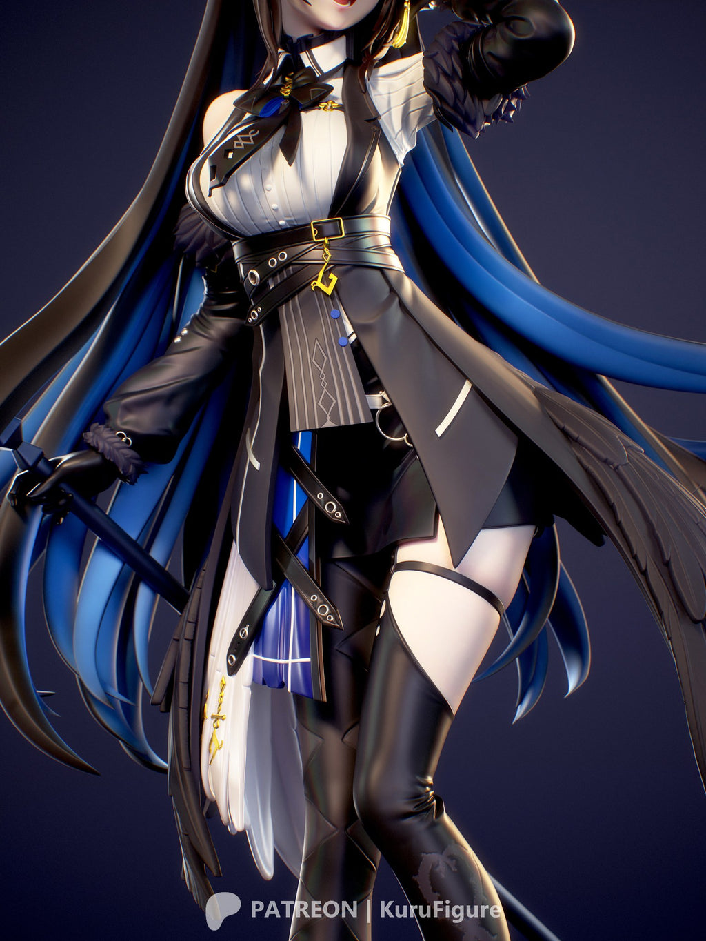 Nerissa Ravencroft (Hololive) resin figure by Kuru Figures — studio render 5