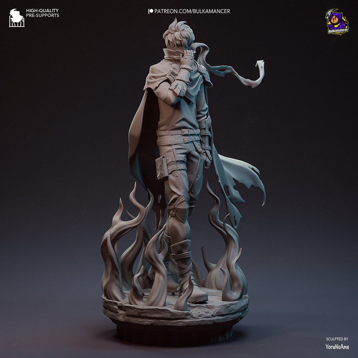 Sung Jin-Woo (Solo Leveling) resin figure by Bulkamancer — studio render 11