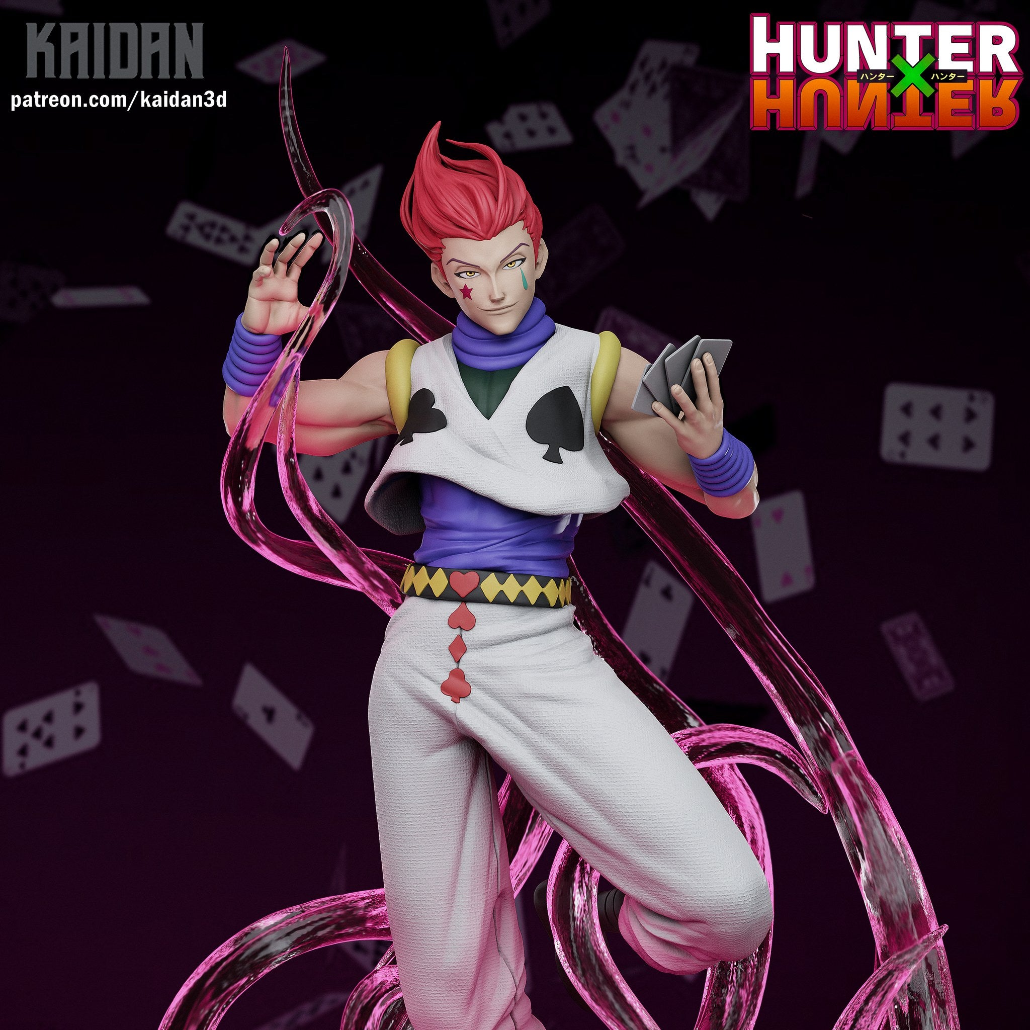 Hisoka Morow (Hunter x Hunter) resin figure by Kaidan 3D — studio render 1