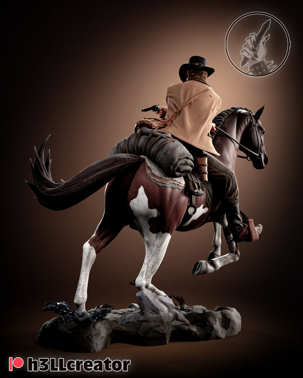 Arthur Morgan (Red Dead Redemption) resin figure by h3LLcreator — studio render 2