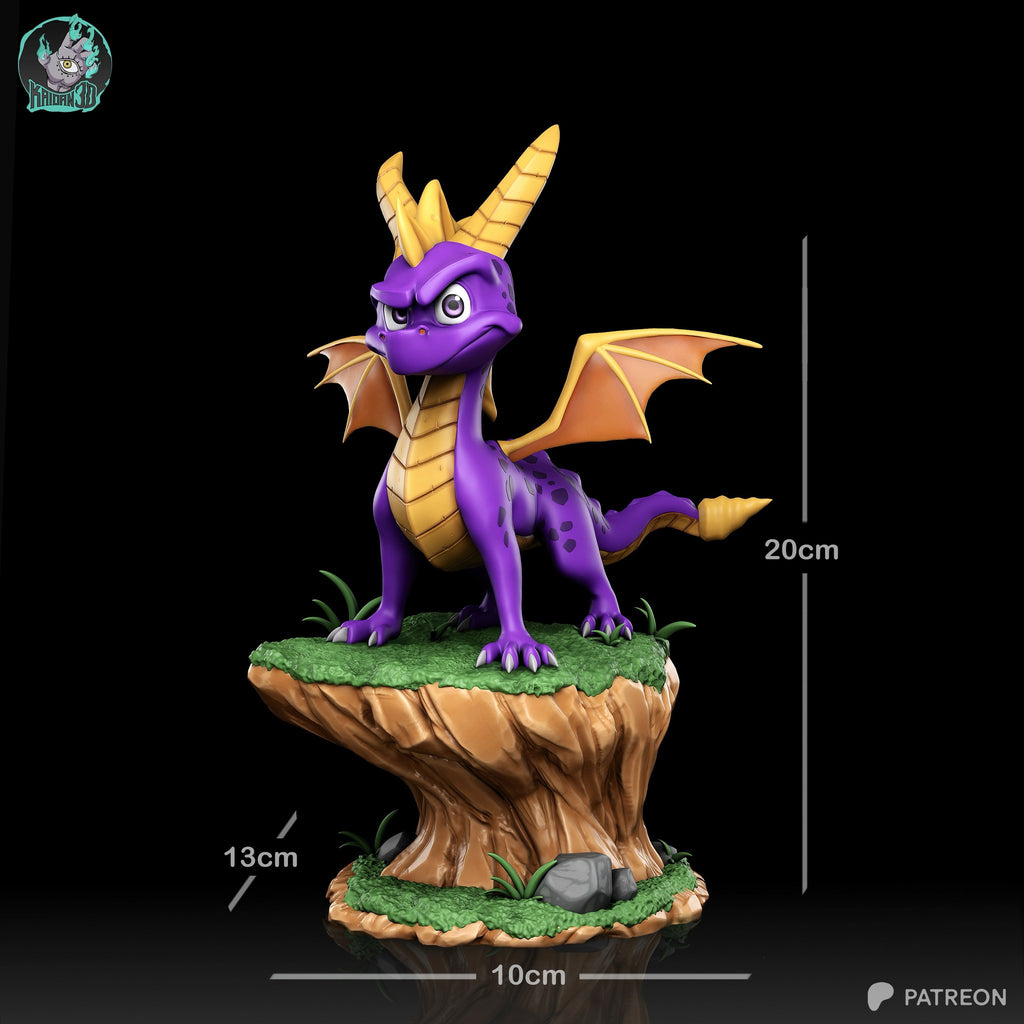 Spyro (Spyro) resin figure by Kaidan 3D — studio render 5