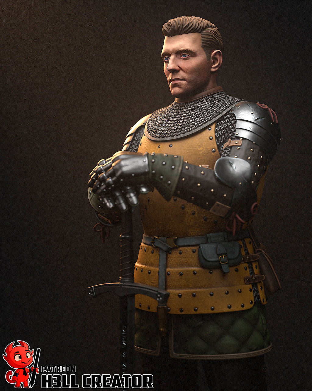 Henry of Skalitz (Kingdom Come Deliverance) resin figure by h3LLcreator — studio render 4