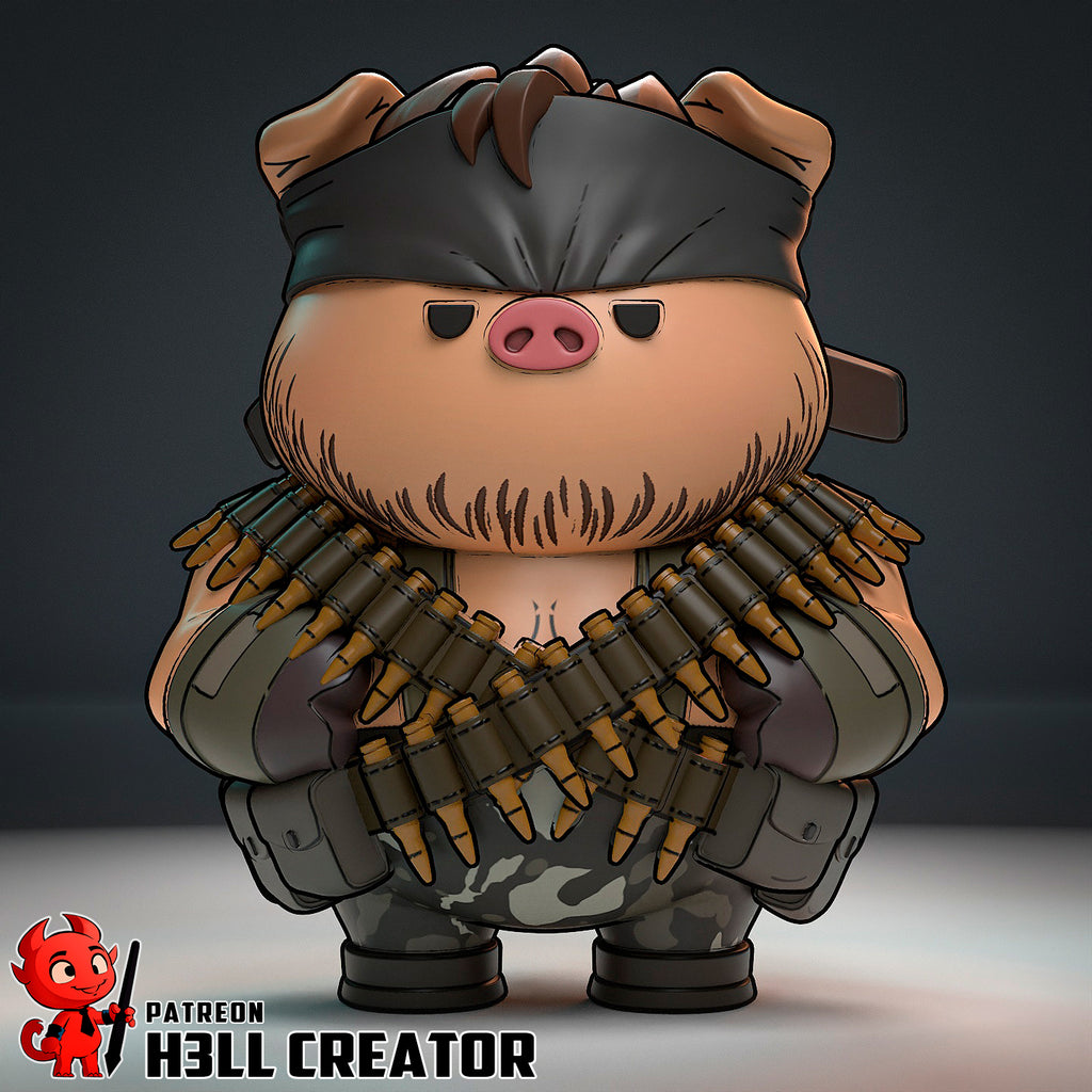 Solid Snake (Metal Gear Solid) resin figure by h3LLcreator — studio render 3