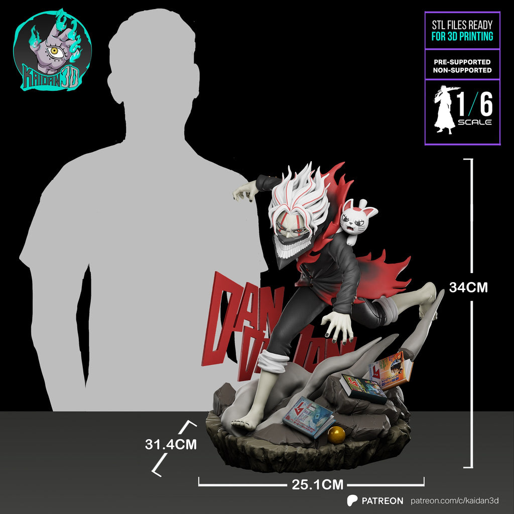 Okarun (Dandadan) resin figure by Kaidan 3D — studio render 4