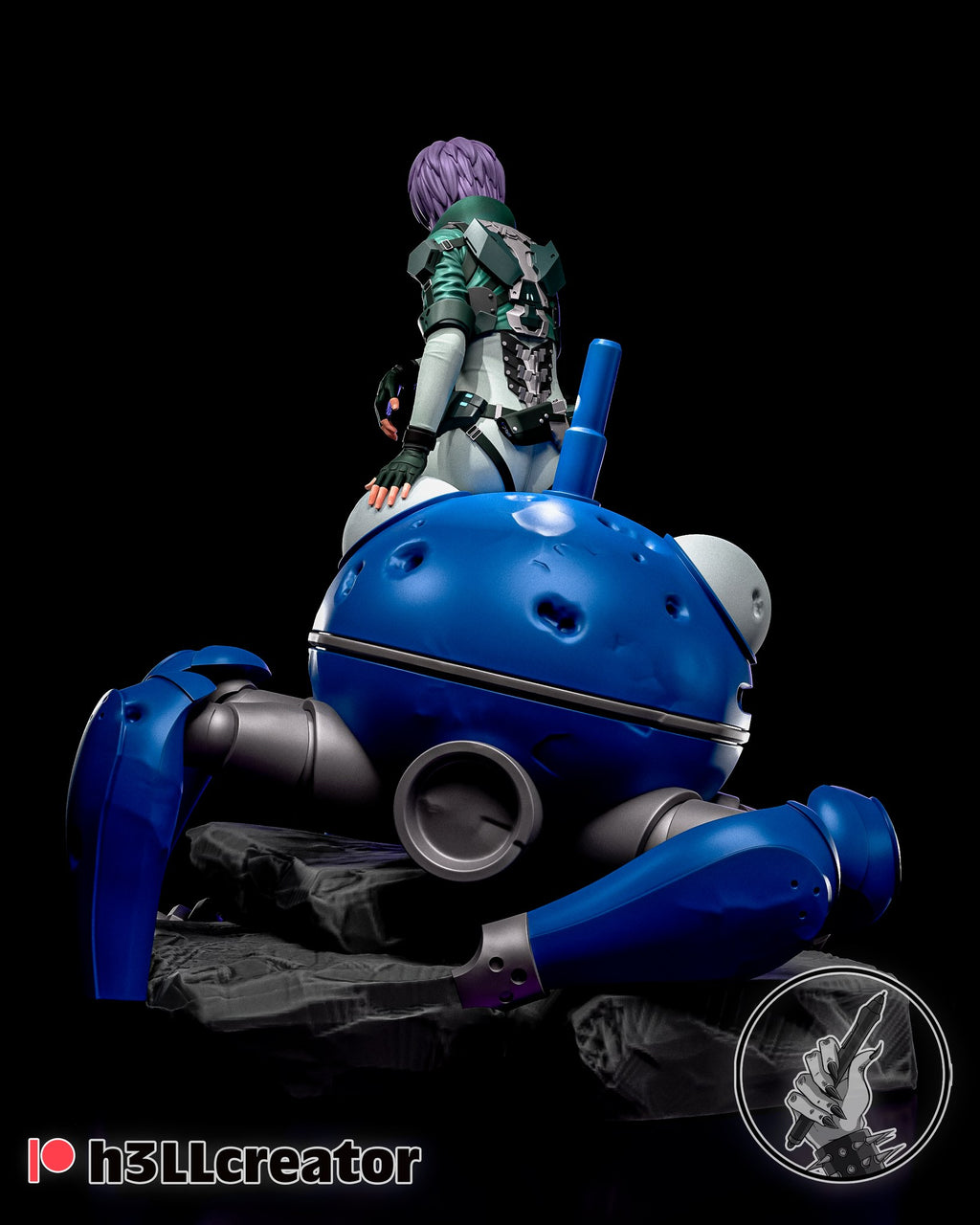 Motoko Kusanagi (Ghost in the Shell) resin figure by h3LLcreator — studio render 4
