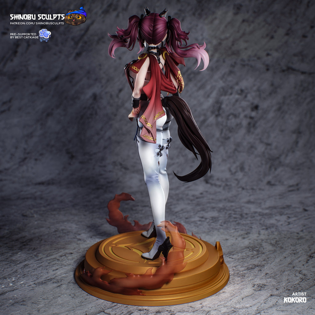 Lupa (Wuthering Waves) resin figure by Shinobu Sculpts — studio render 3