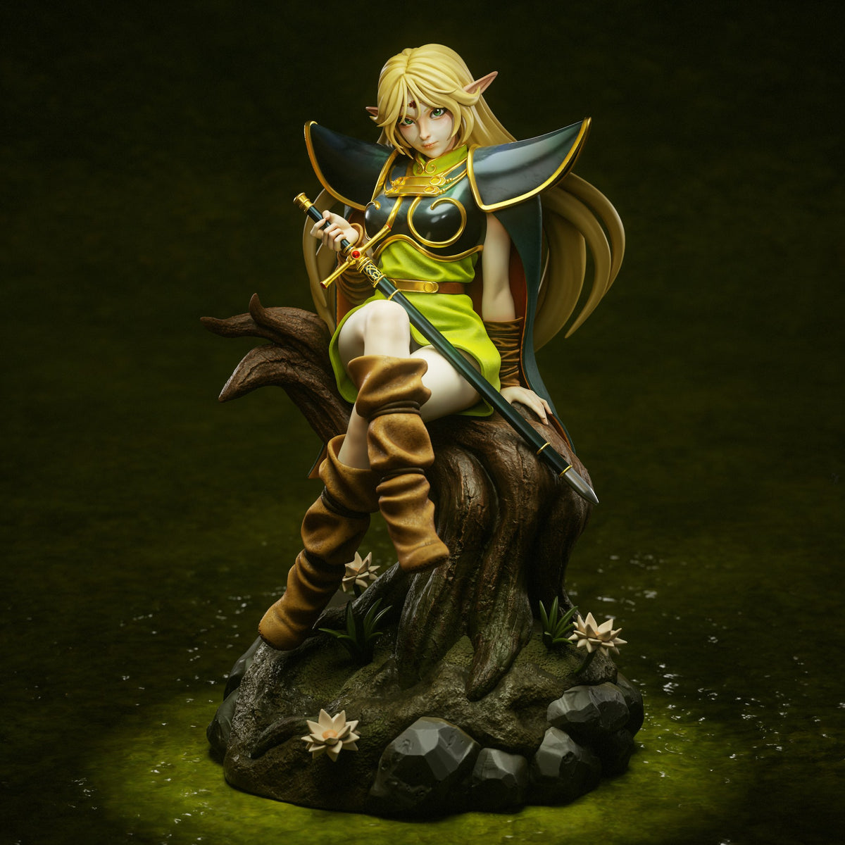 Deedlit (Record of Lodoss War) resin figure by Tenshi Figures — studio render 2