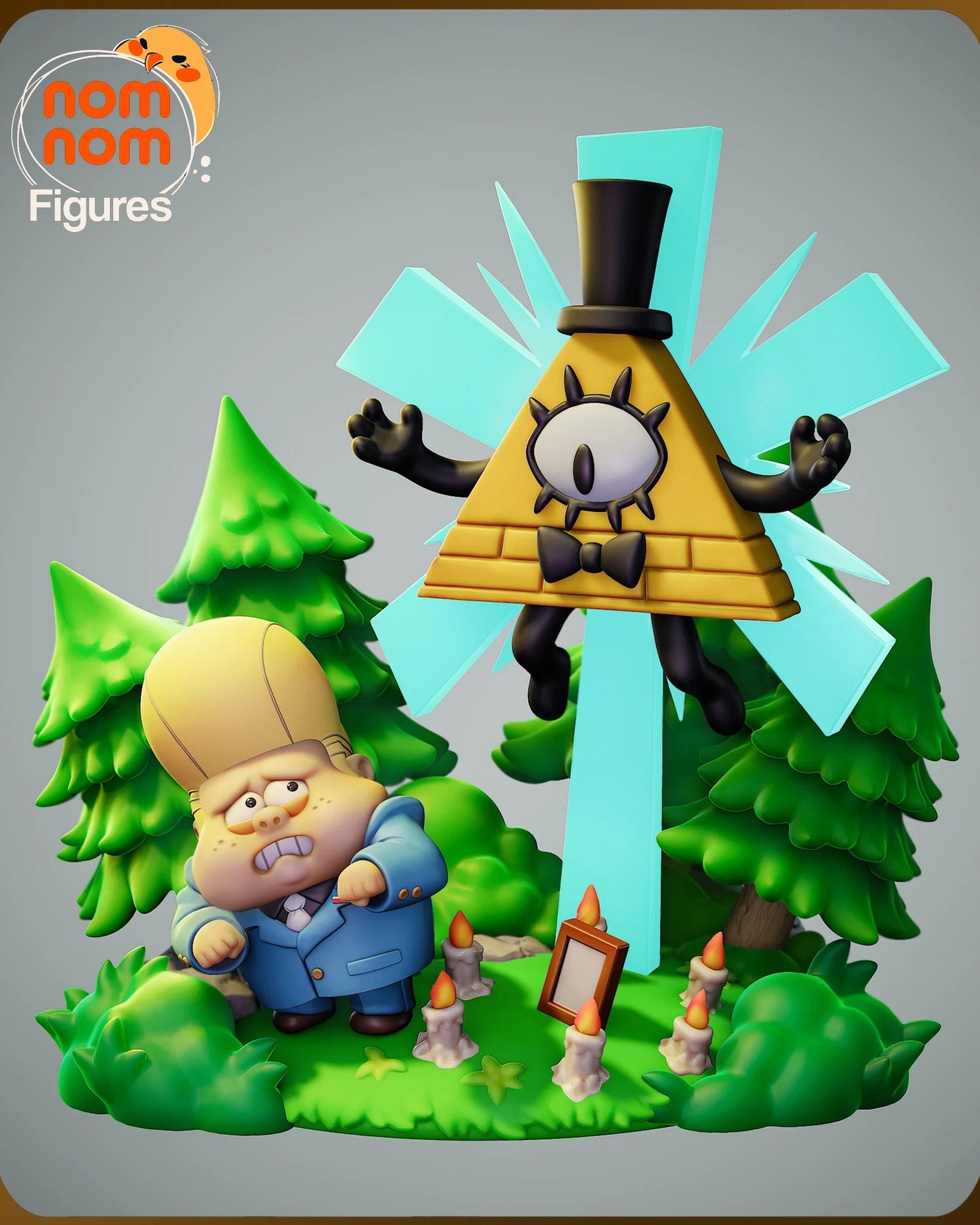 Bill Cipher Gravity Falls Chibi resin figure by NomNom Figures — studio preview 1