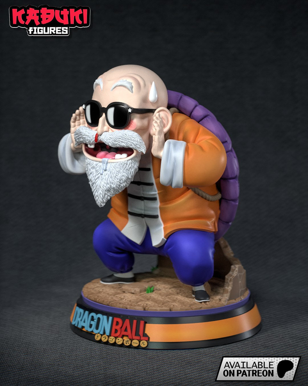 Master Roshi (Dragon Ball) resin figure by Tanuki Figures — studio render 4