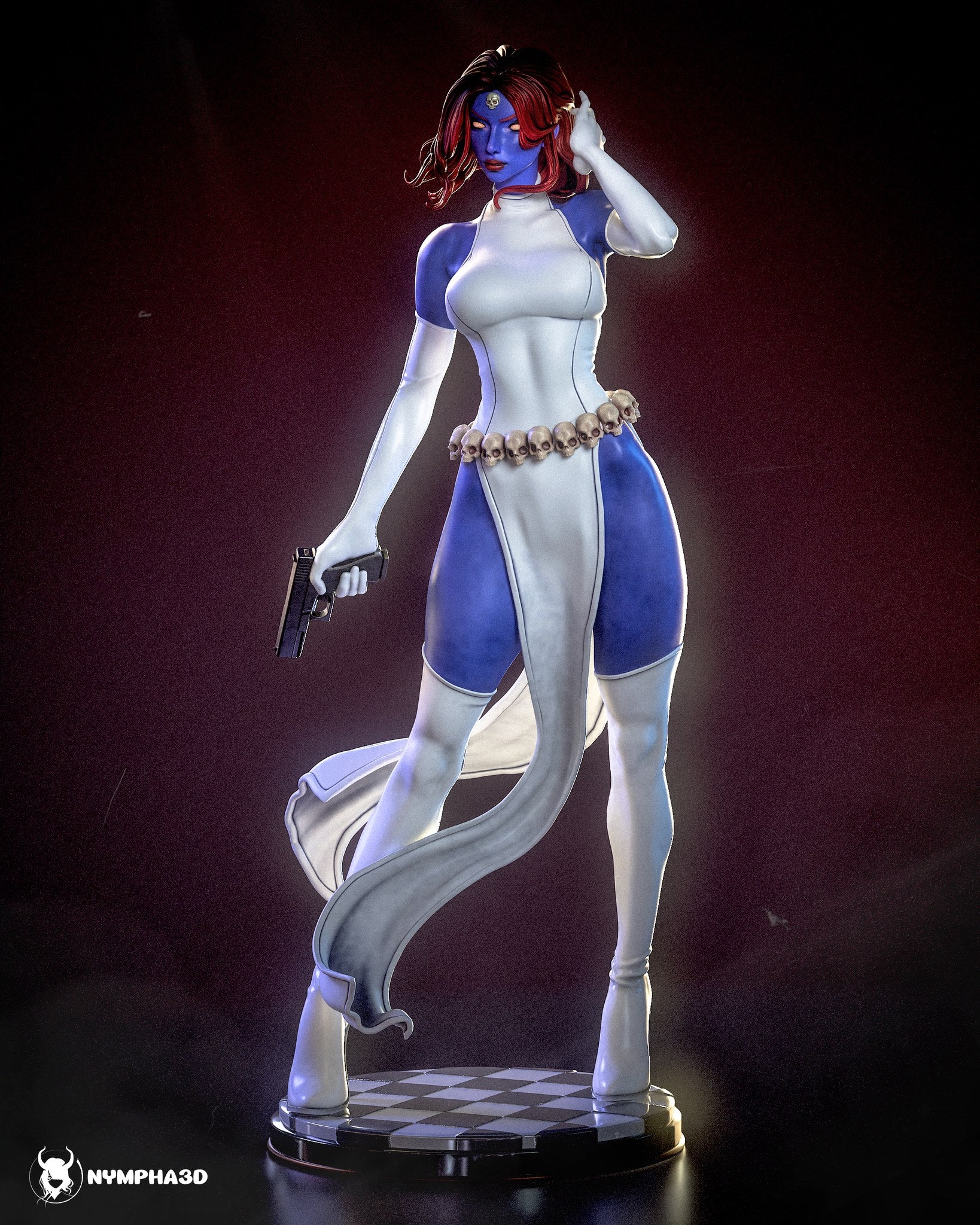 Mystique (Marvel Comics) resin figure by Nympha — studio render 2