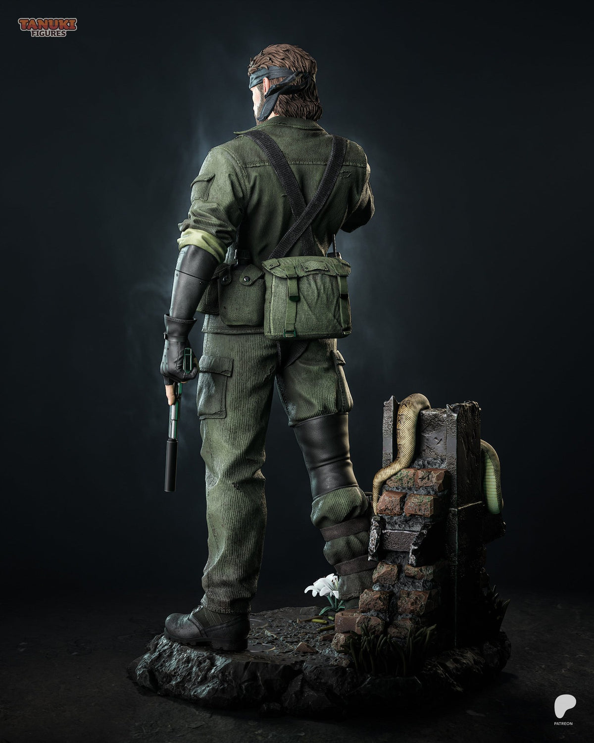 Big Boss (Metal Gear Solid) resin figure by Tanuki Figures — studio render 3