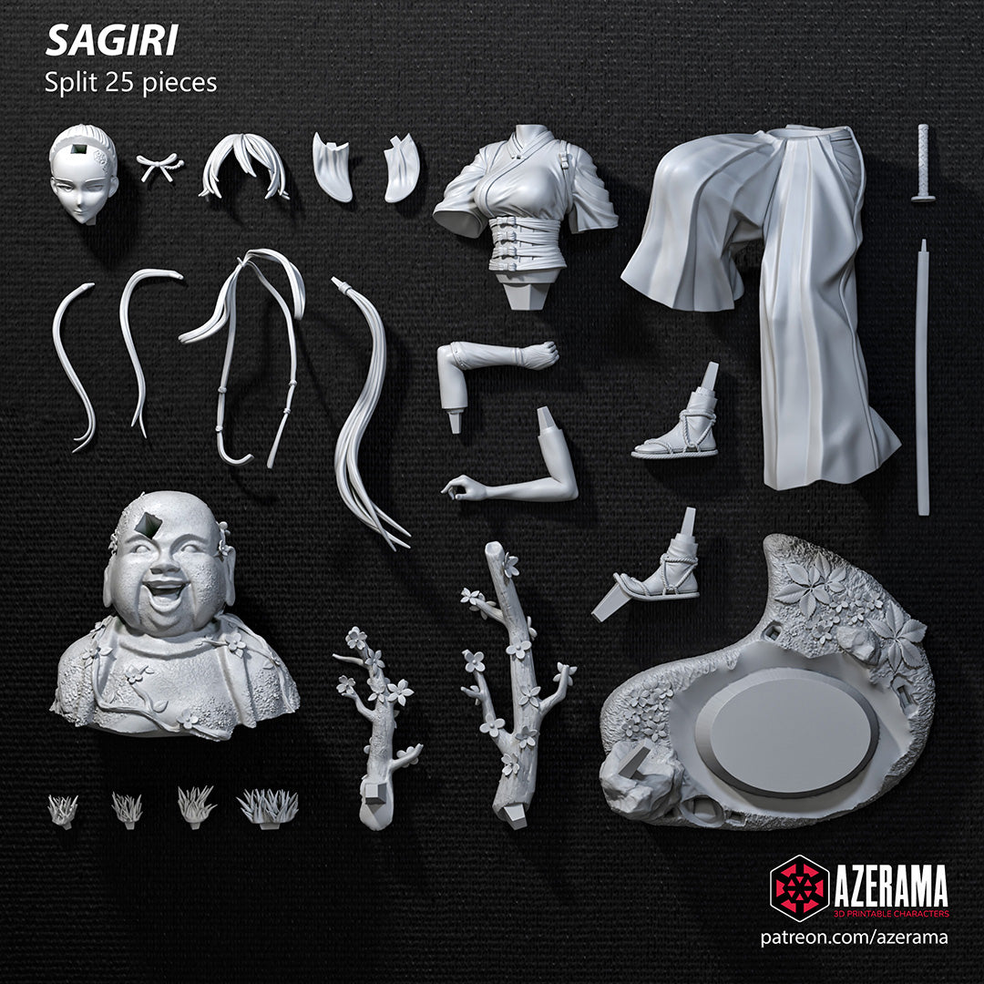 Sagiri (Hell's Paradise) resin figure by Azerama — studio render 5