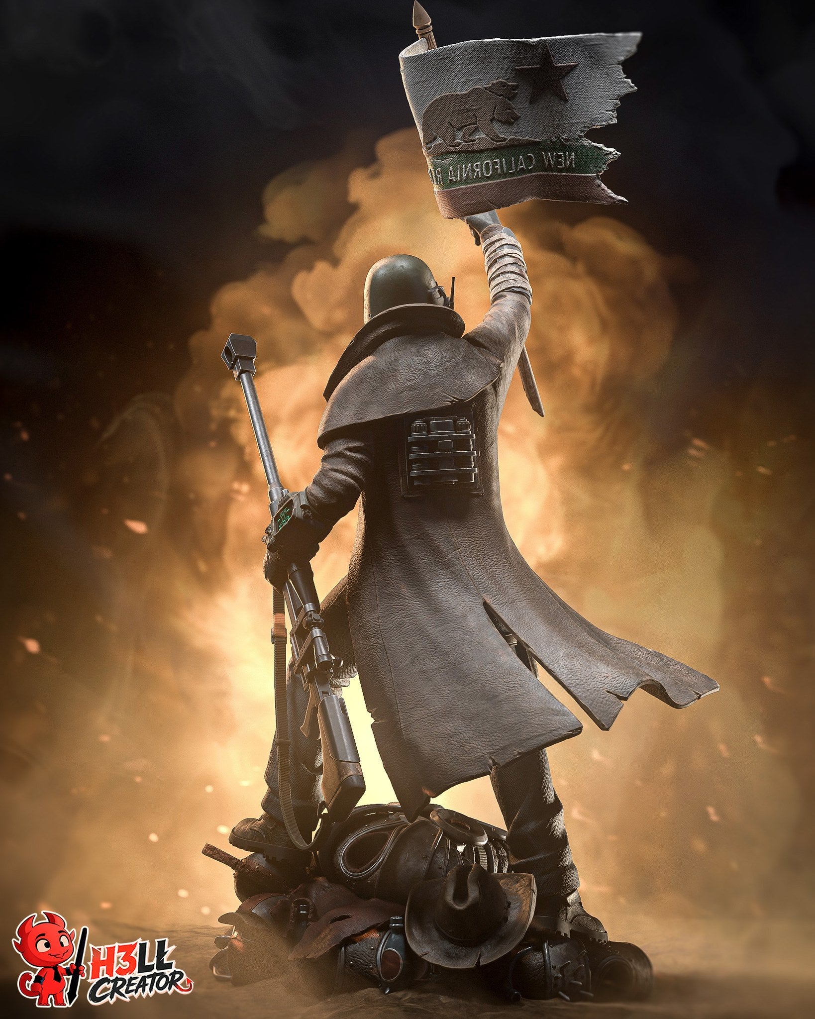 NCR Ranger (Fallout) resin figure by h3LLcreator — studio render 8