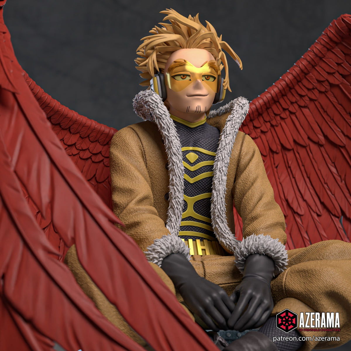 Hawks (My Hero Academia) resin figure by Azerama — studio render 1