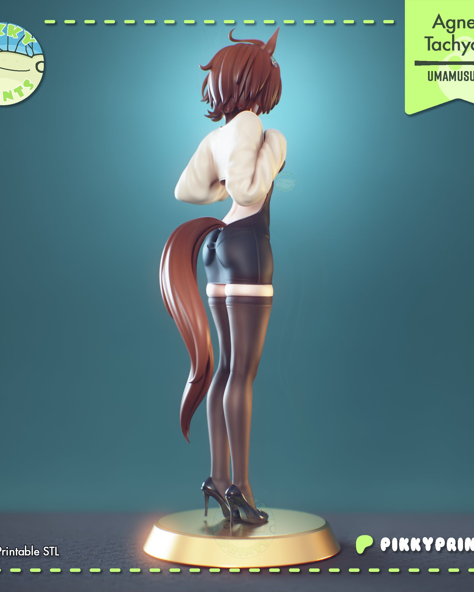 Agnes Tachyon (Umamusume) resin figure by PikkyPrints — studio render 5