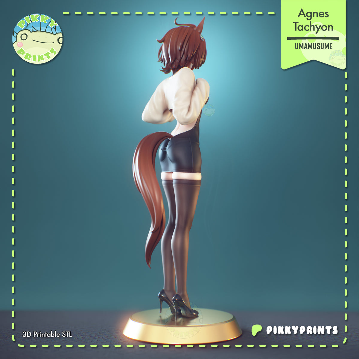 Agnes Tachyon (Umamusume) resin figure by PikkyPrints — studio render 5