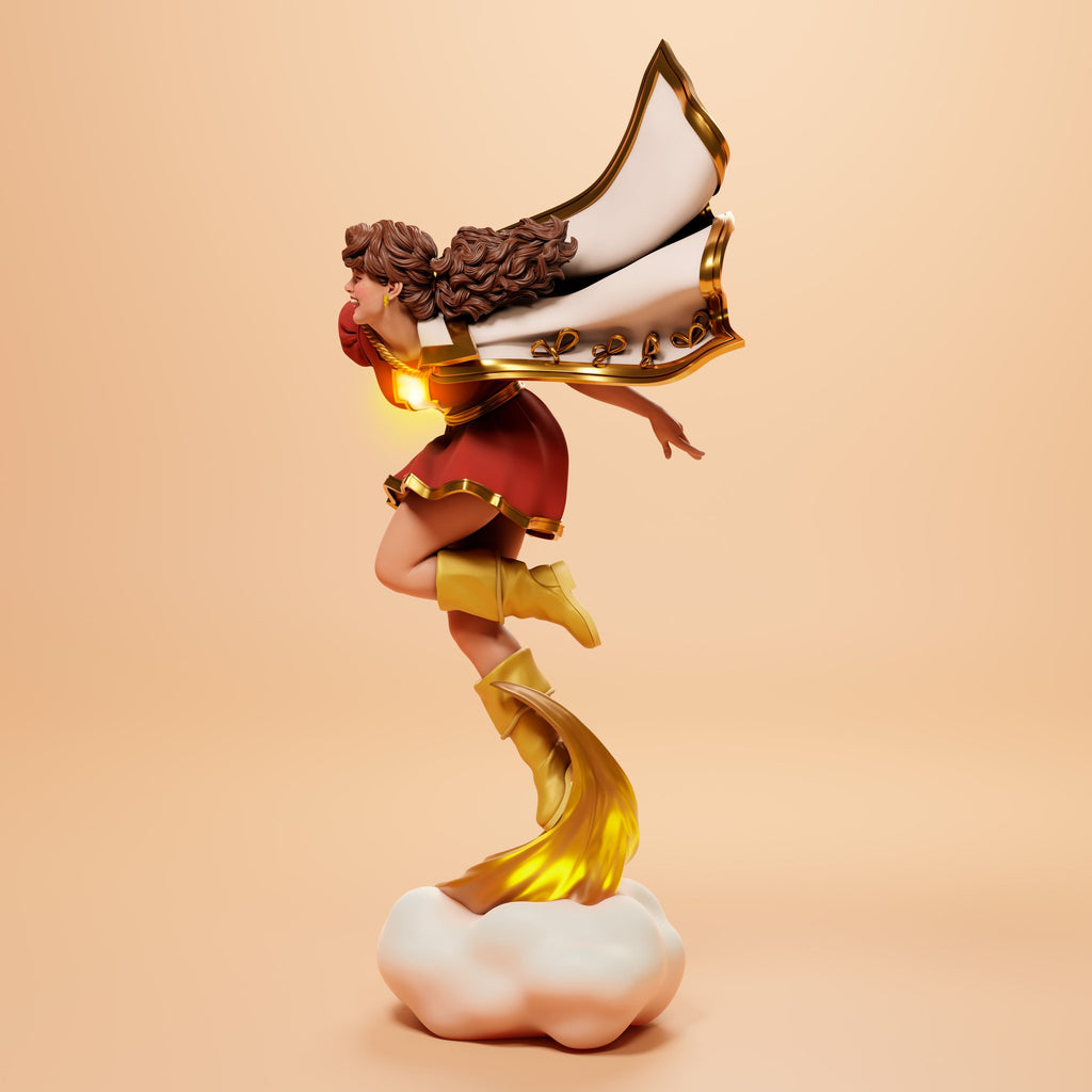 Mary Marvel (DC) resin figure by Abe3D — studio render 6