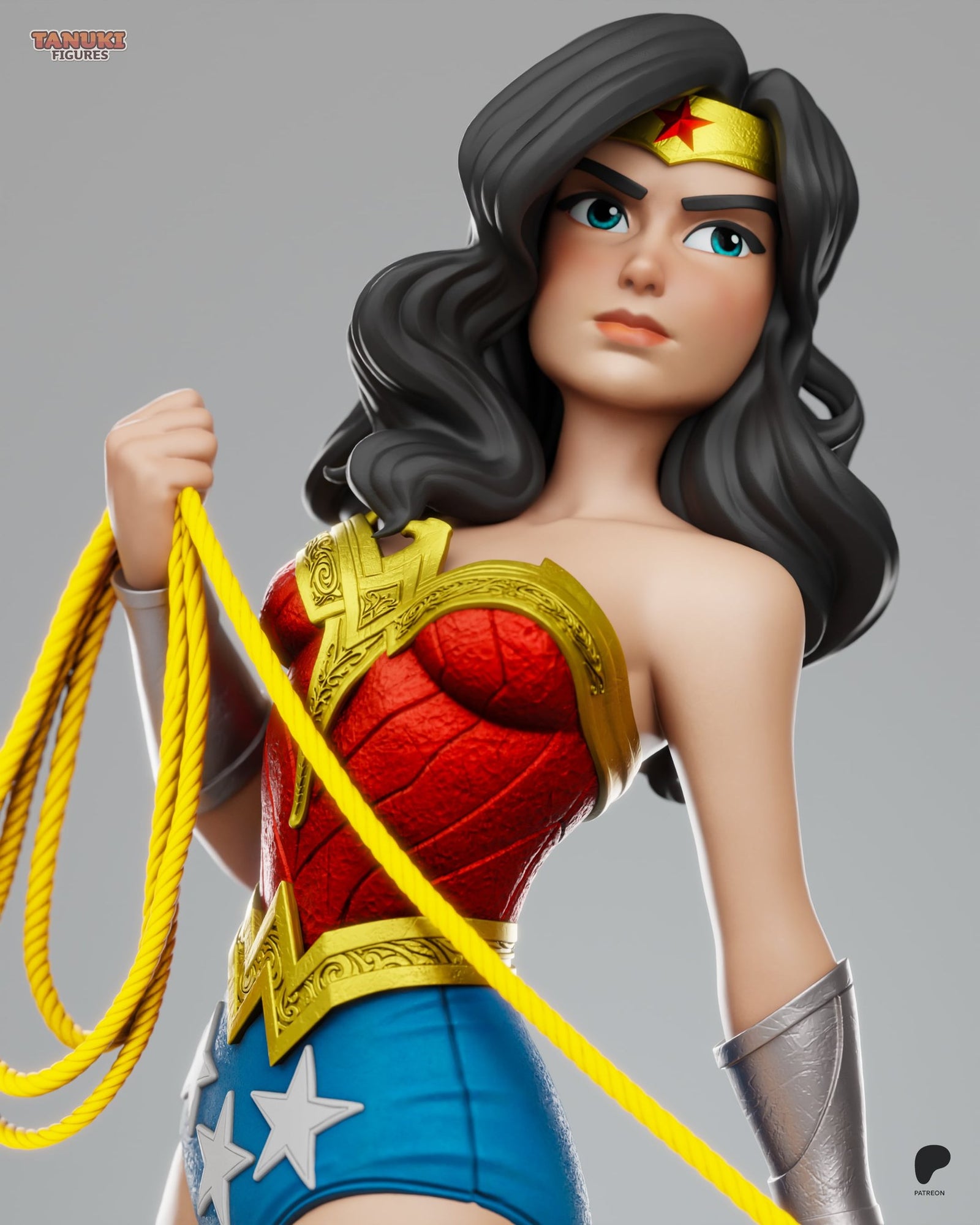Wonder Woman (DC) resin figure by Tanuki Figures — studio render 4