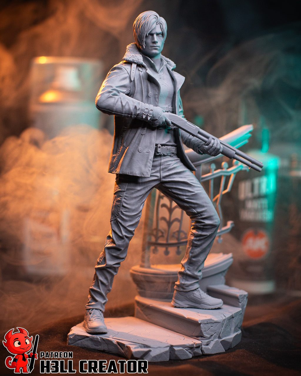 Leon S. Kennedy (Resident Evil) resin figure by h3LLcreator — studio render 11
