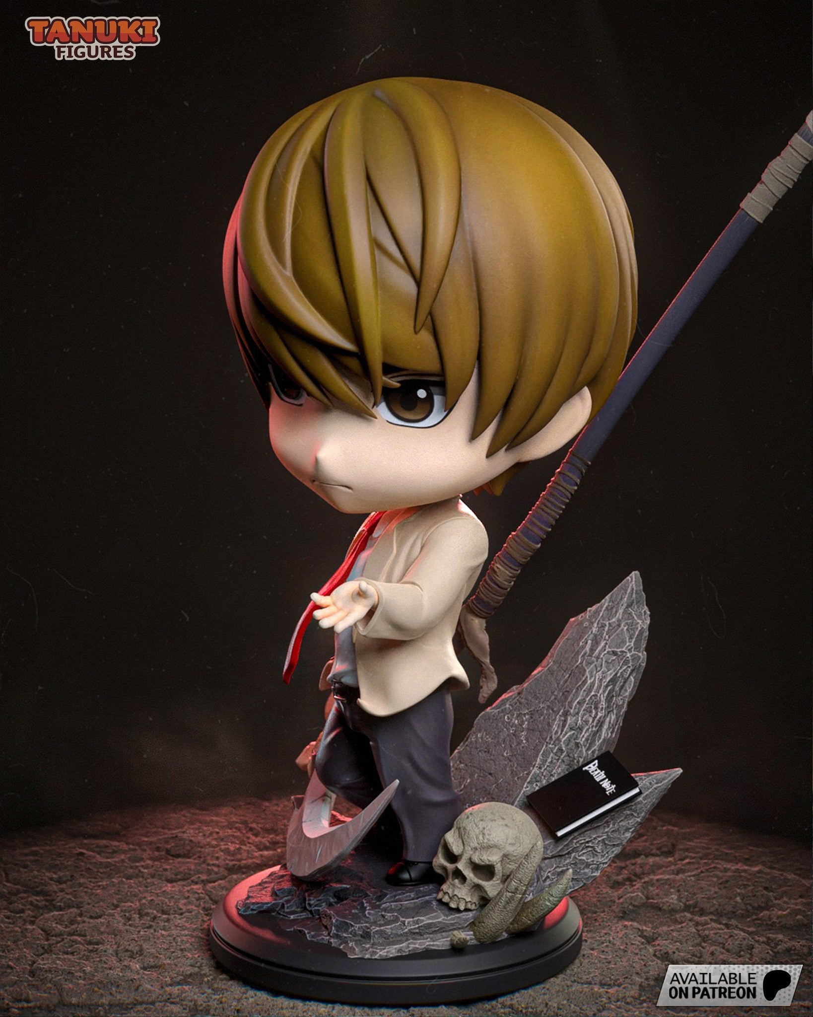 Light Yagami (Death Note) resin figure by Tanuki Figures — studio render 6