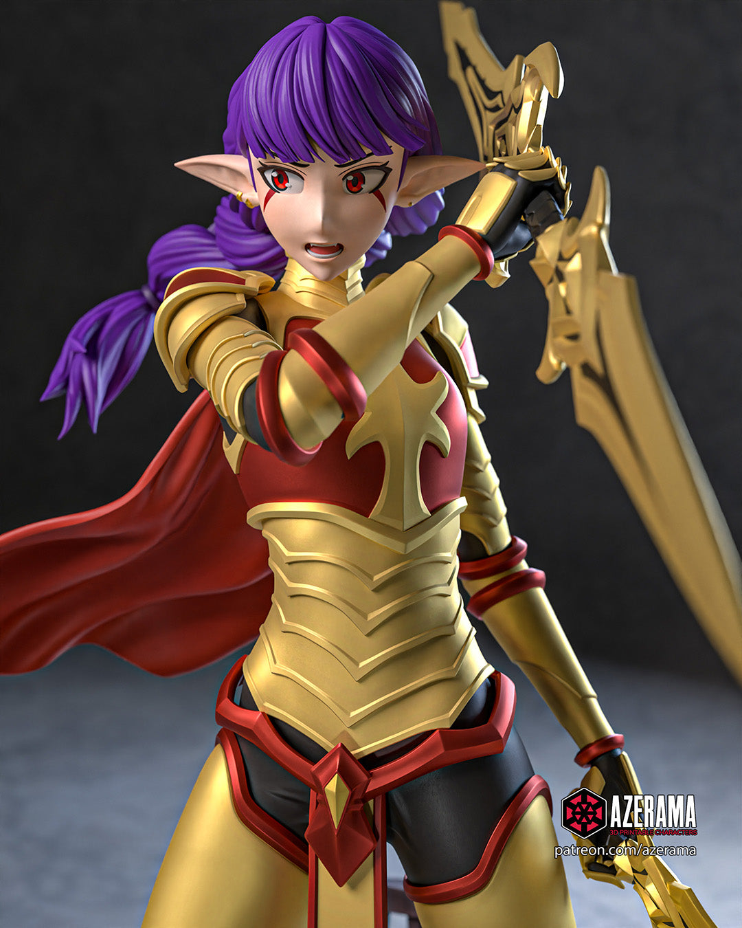 Esil Radiru (Solo Leveling) resin figure by Azerama — studio render 3