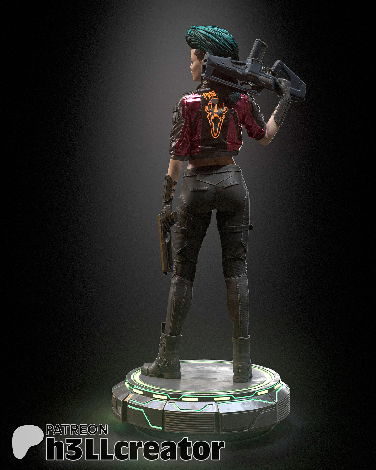 Rogue Amendiares (Cyberpunk 2077) resin figure by h3LLcreator — studio render 7