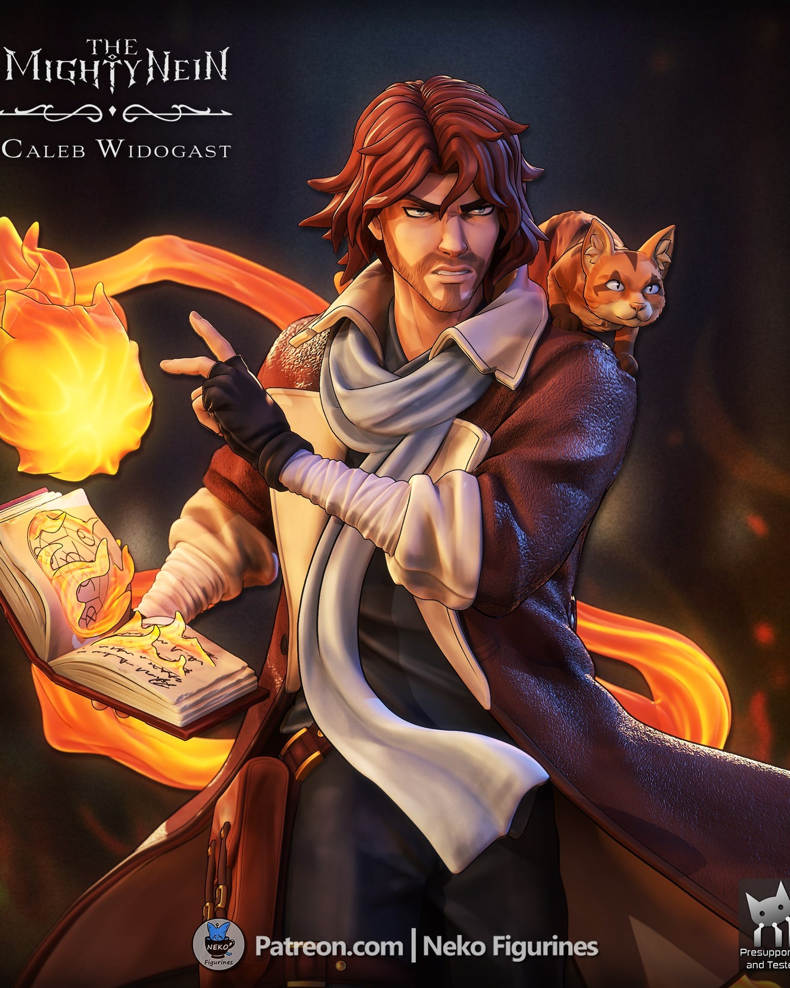 Caleb Widogast (Critical Role) resin figure by Neko Figurines — studio render 1