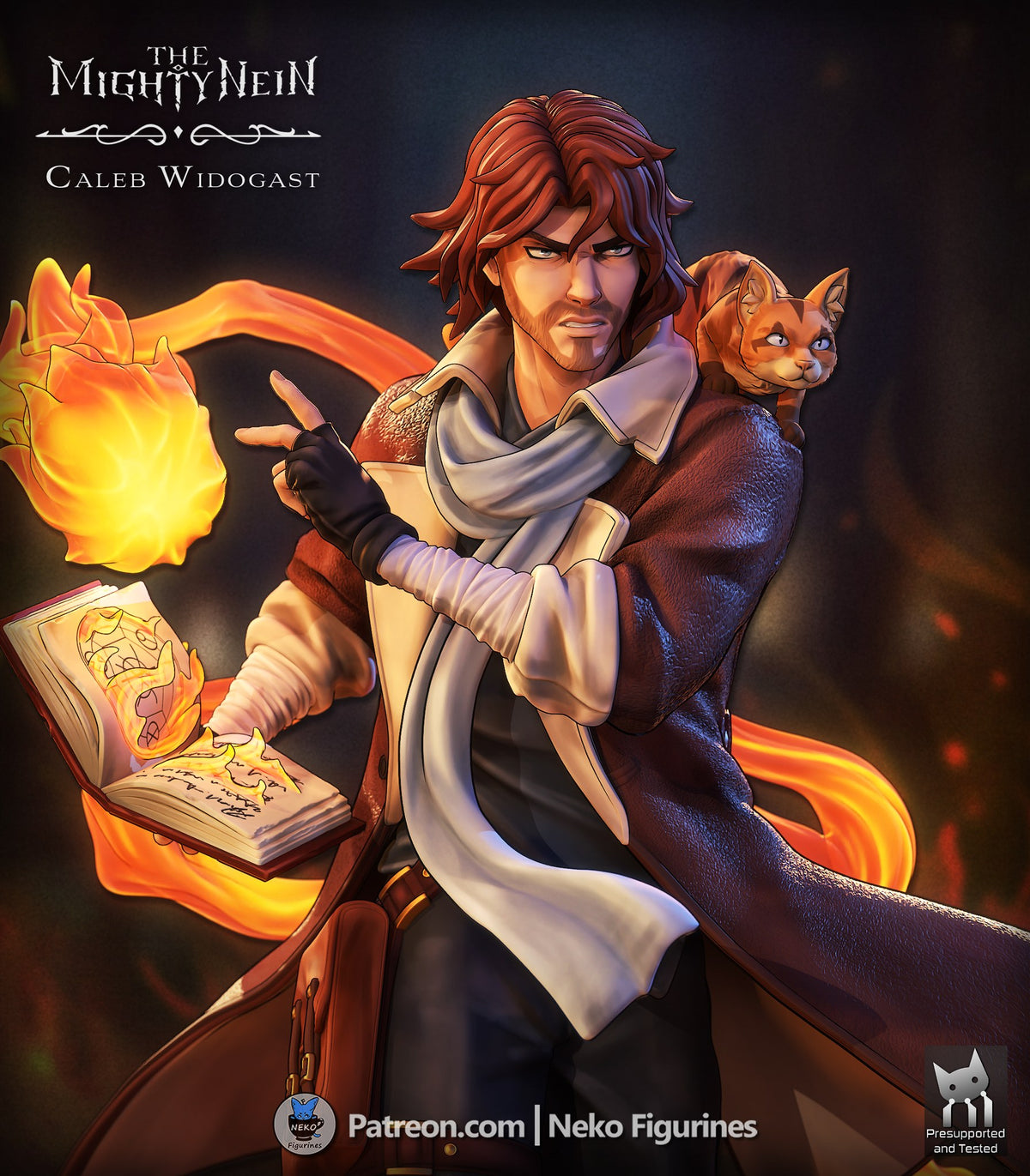 Caleb Widogast (Critical Role) resin figure by Neko Figurines — studio render 1
