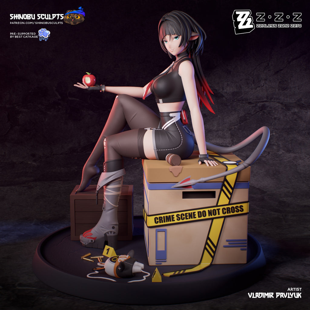 Jane Doe (Zenless Zone Zero) resin figure by Shinobu Sculpts — studio render 3