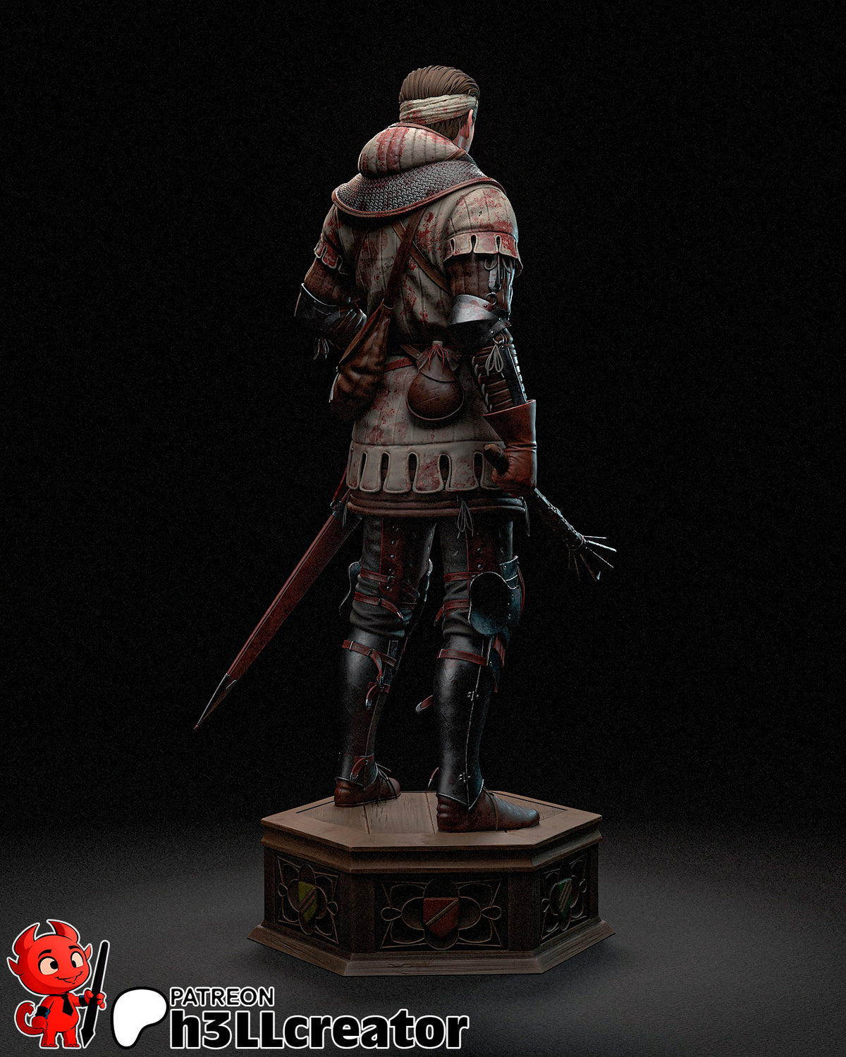 Jan Zizka (Kingdom Come Deliverance) resin figure by h3LLcreator — studio render 9