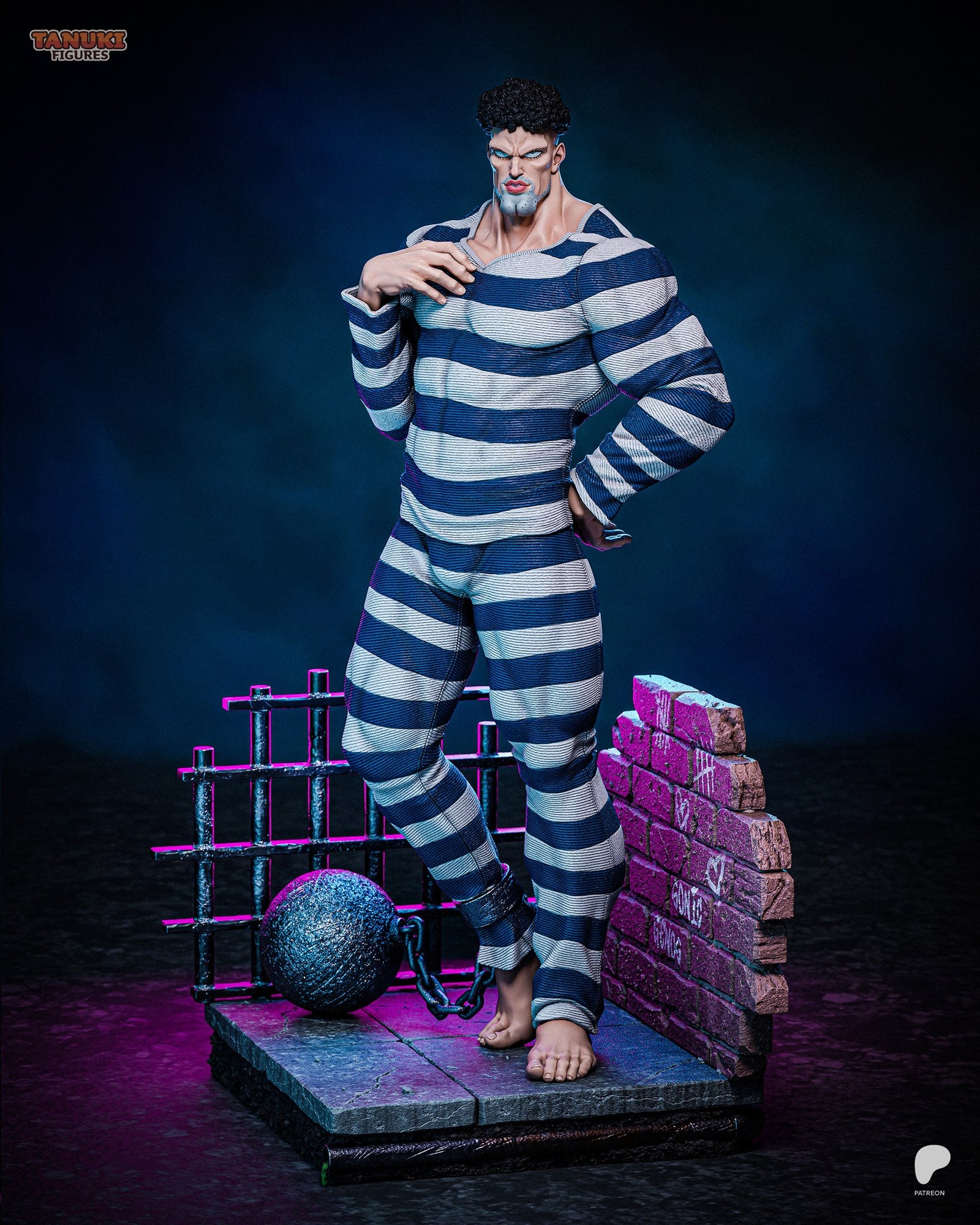 Puri-Puri Prisoner (One Punch Man) resin figure by Tanuki Figures — studio render 3