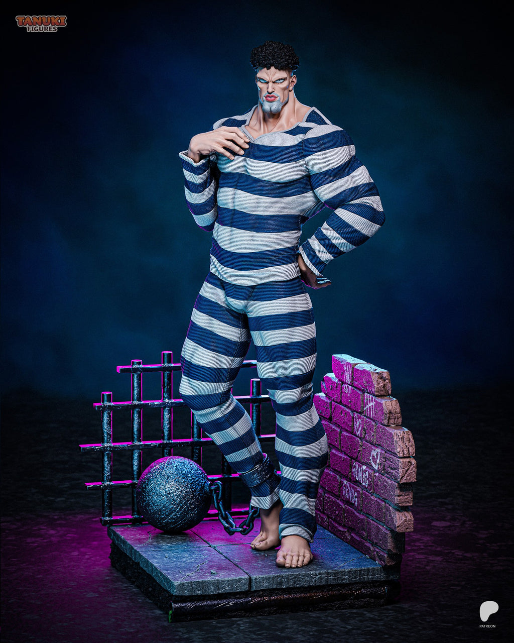 Puri-Puri Prisoner (One Punch Man) resin figure by Tanuki Figures — studio render 3