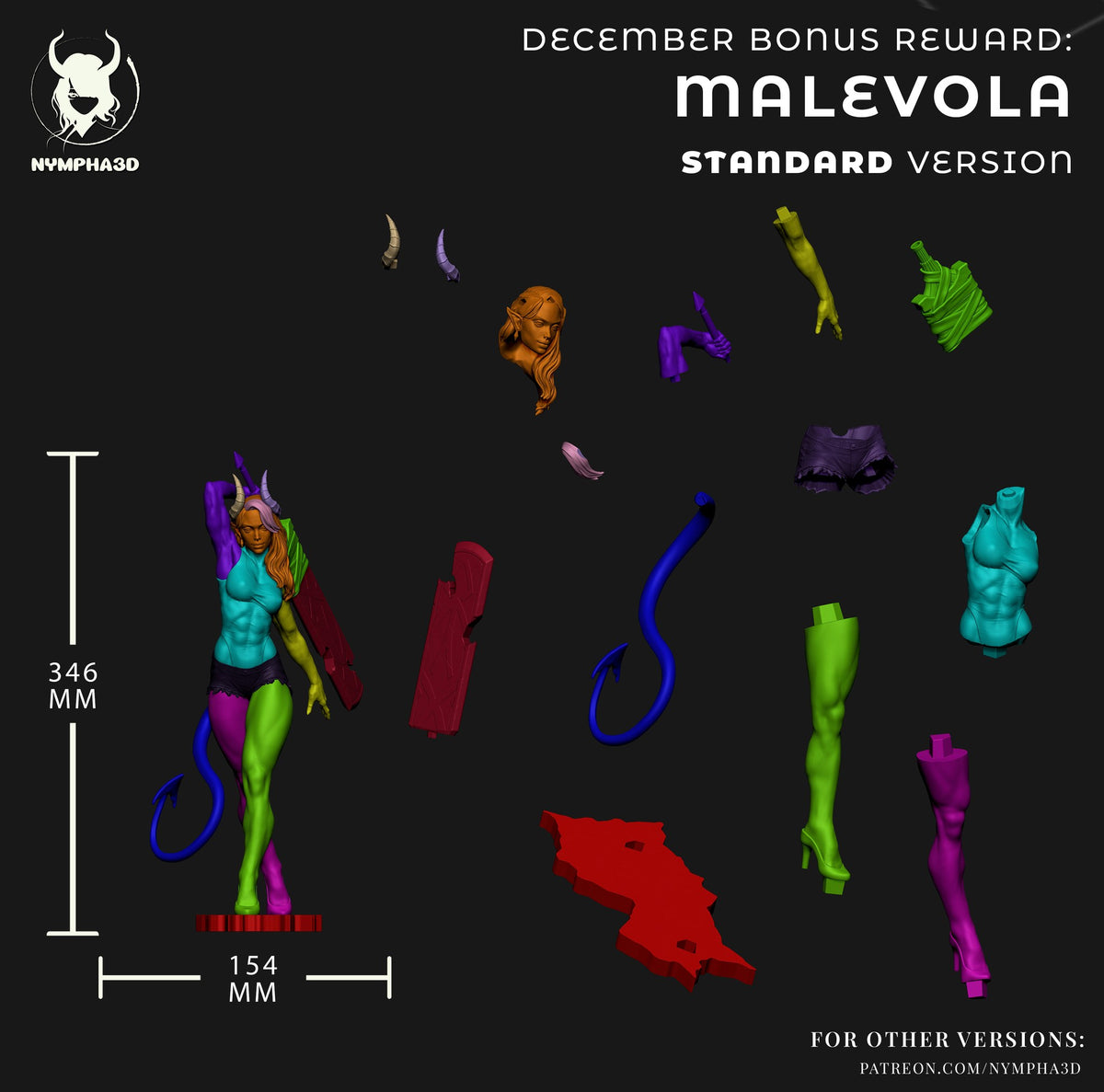 Malevola (Dispatch) resin figure by Nympha — studio render 7