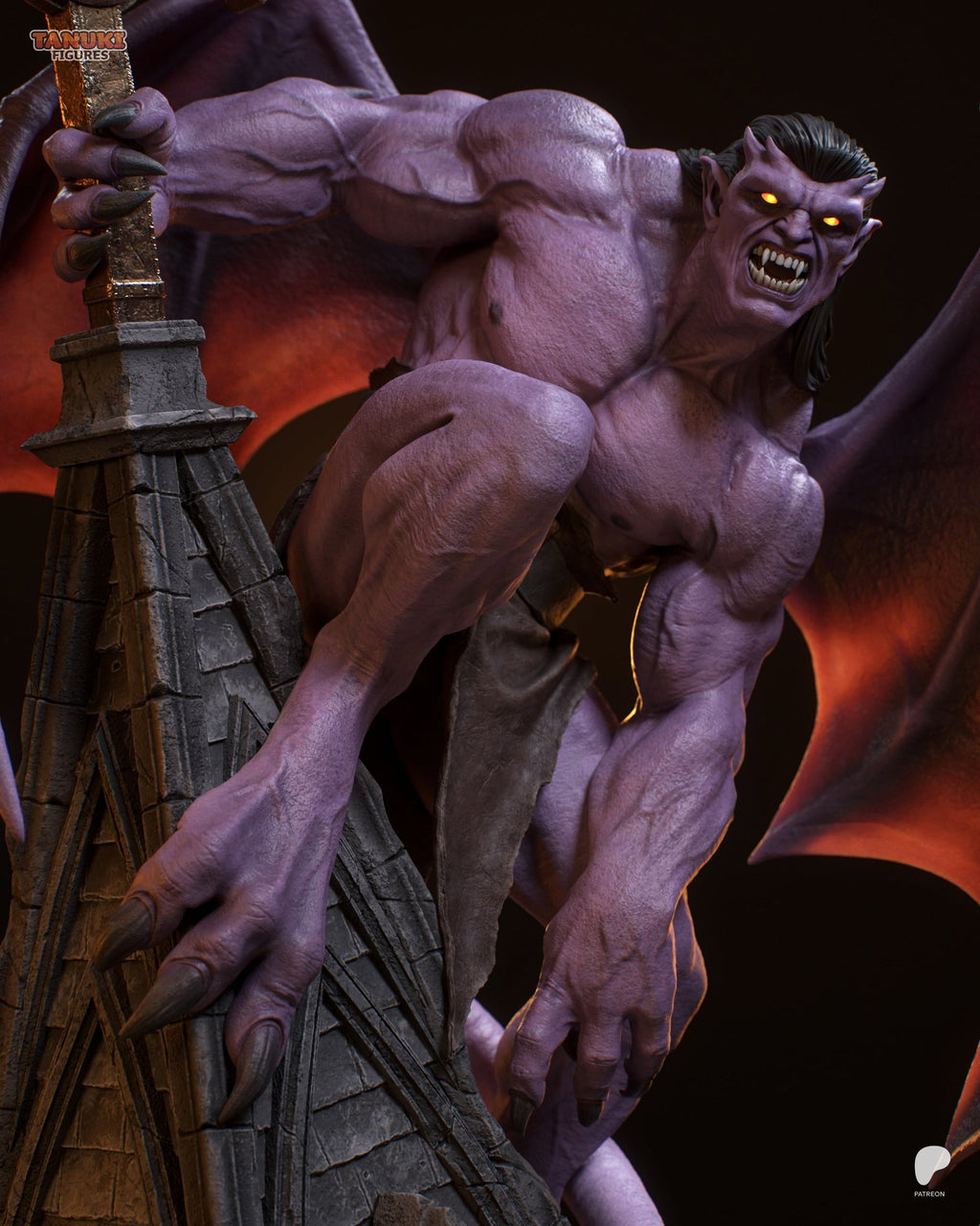 Goliath (Gargoyles) resin figure by Tanuki Figures — studio render 7