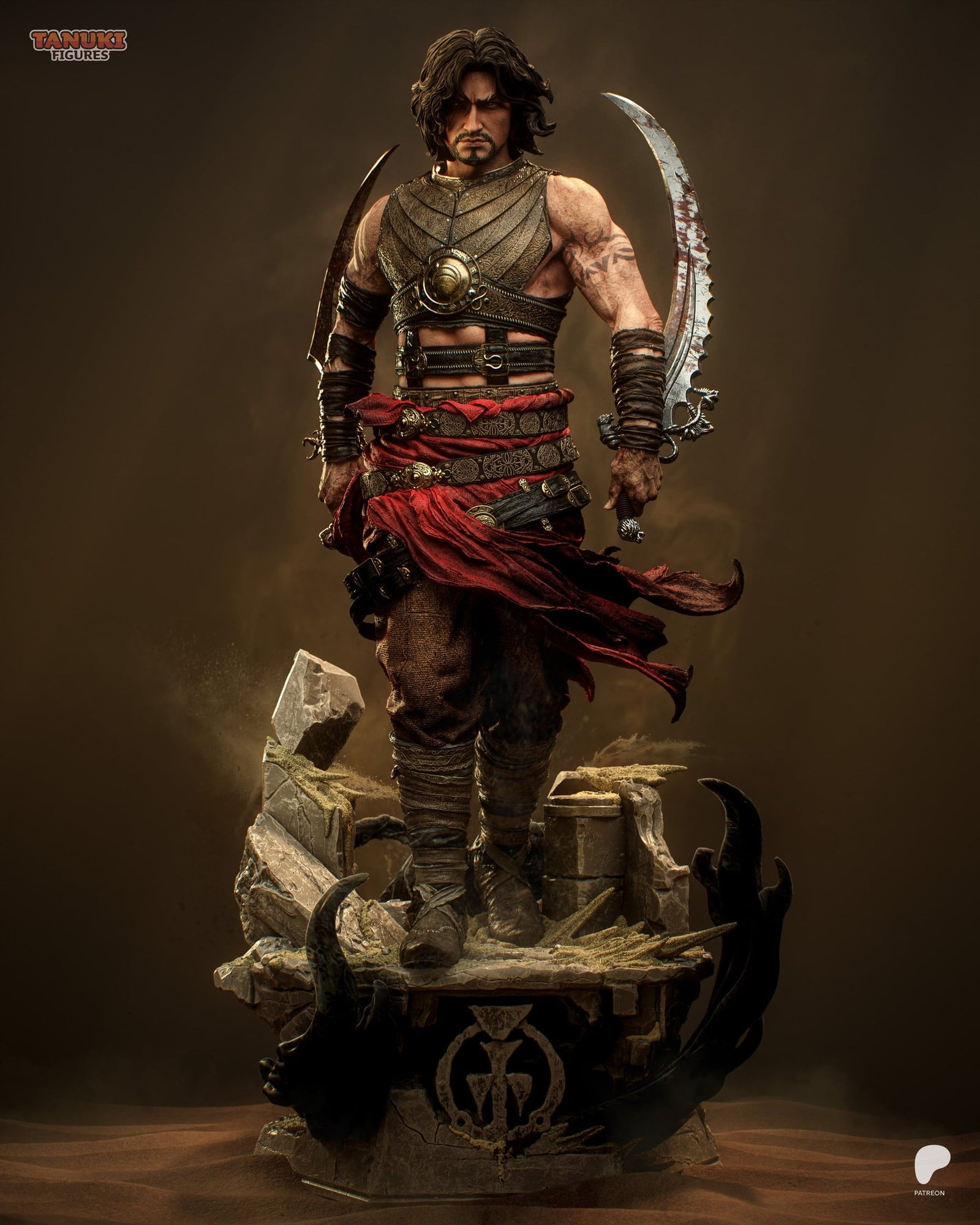The Prince (Prince of Persia) resin figure by Tanuki Figures — studio render 1
