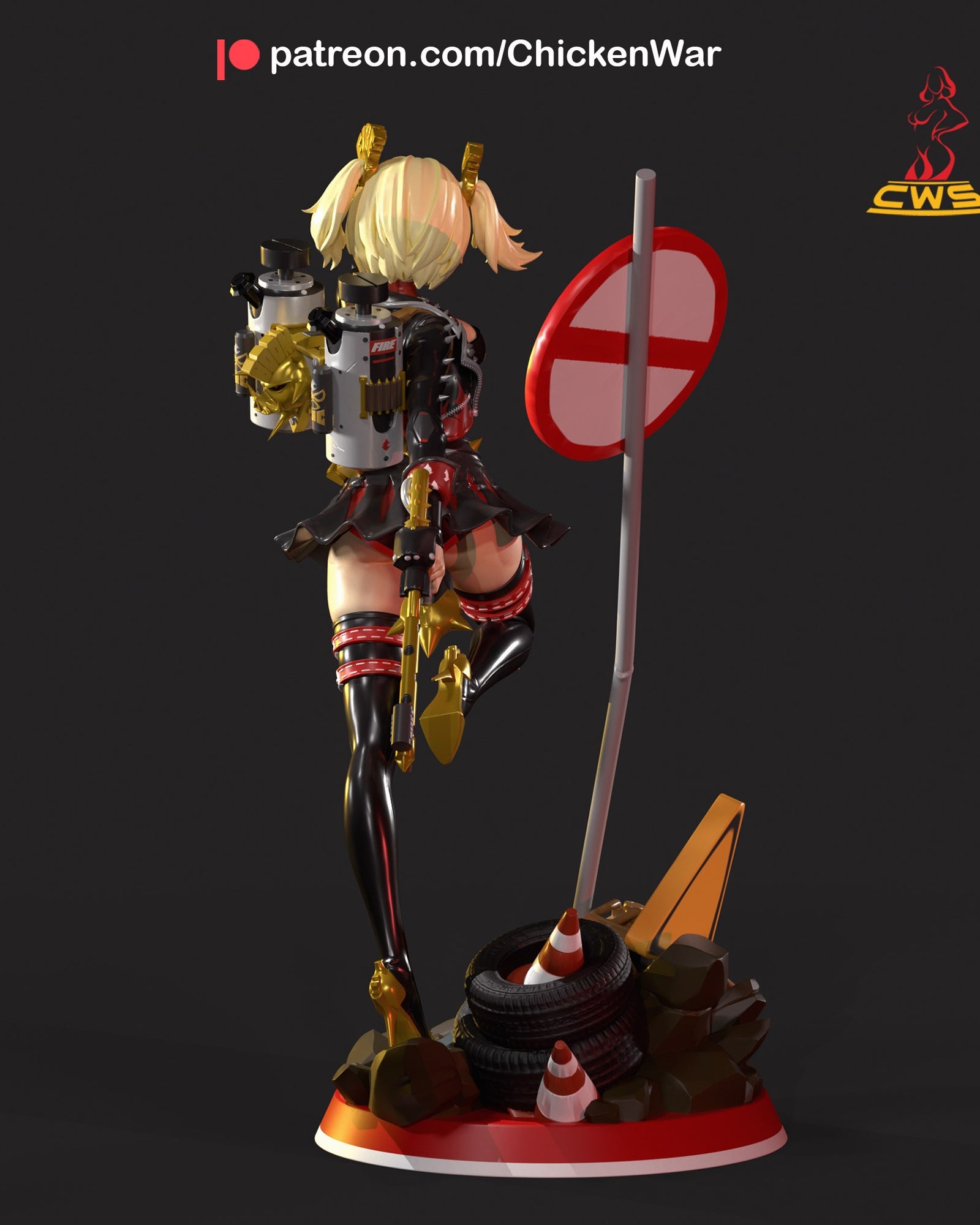 Burnice White (Zenless Zone Zero) resin figure by CW Studio — studio render 4