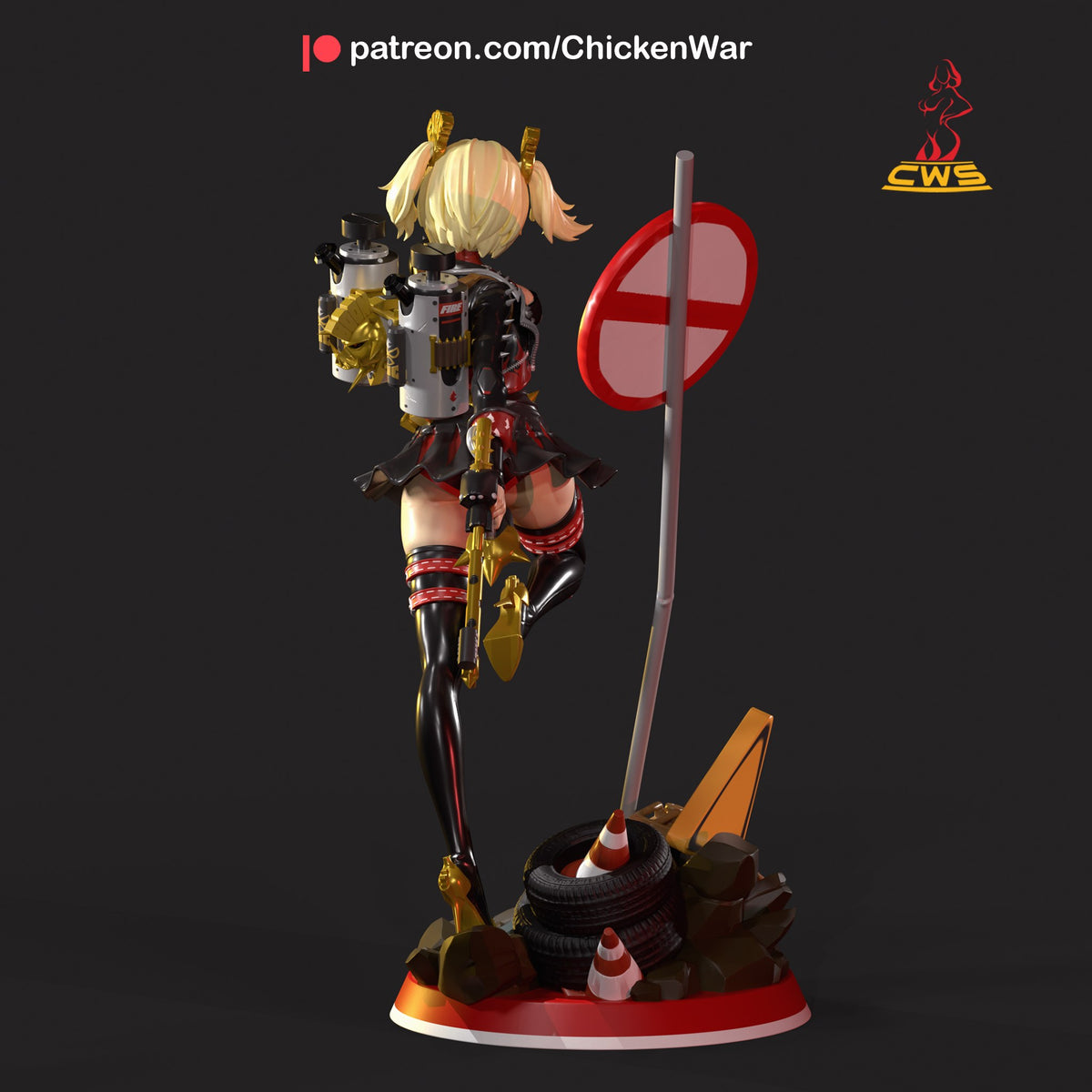 Burnice White (Zenless Zone Zero) resin figure by CW Studio — studio render 4