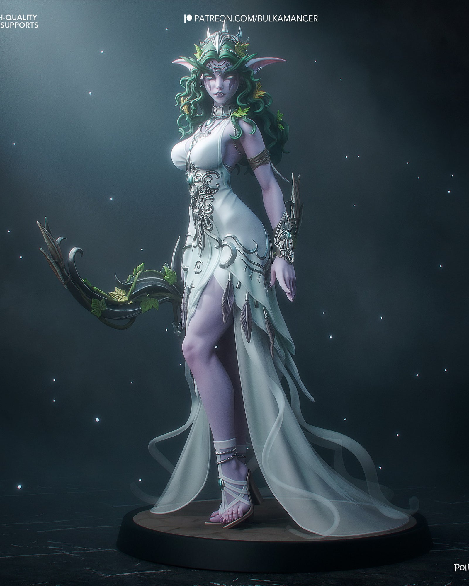 Tyrande Whisperwind (World of Warcraft) resin figure by Bulkamancer — studio render 3