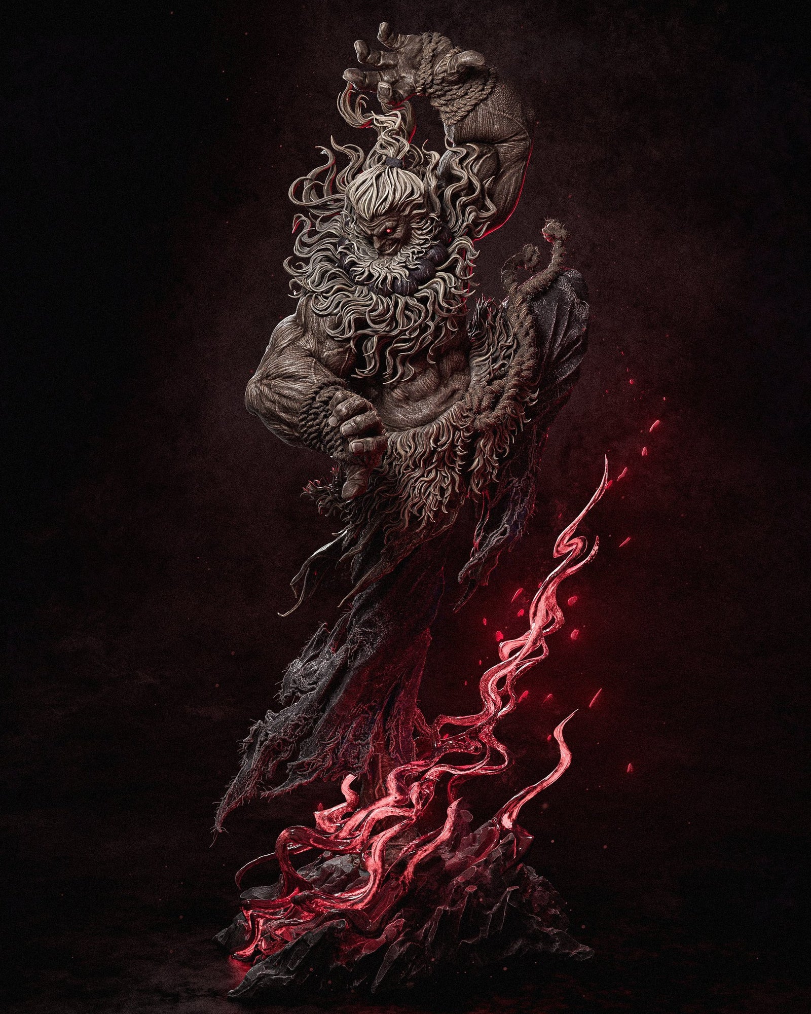 Akuma Street Fighter resin figure by CA 3D Studios — studio preview 2