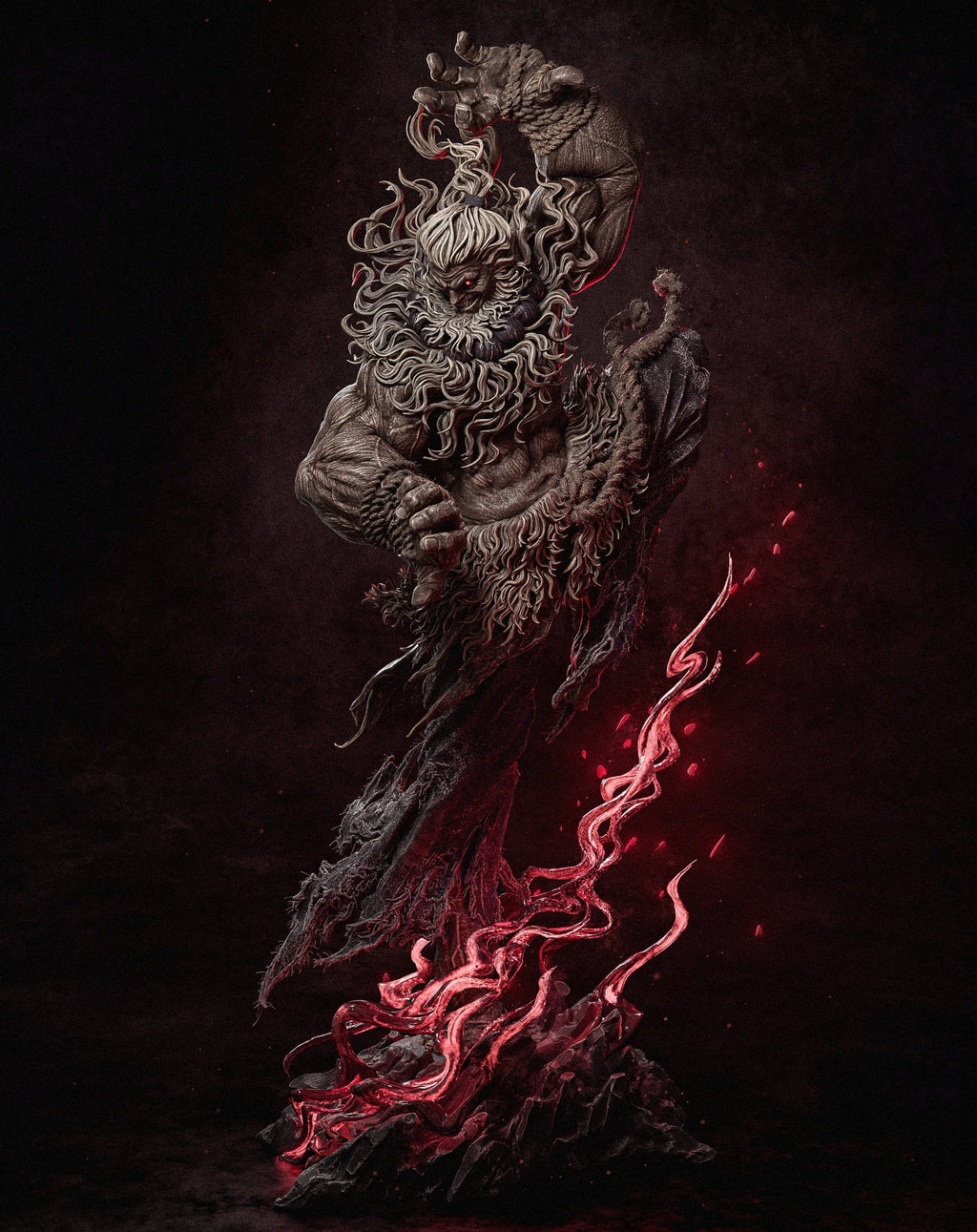 Akuma Street Fighter resin figure by CA 3D Studios — studio preview 2