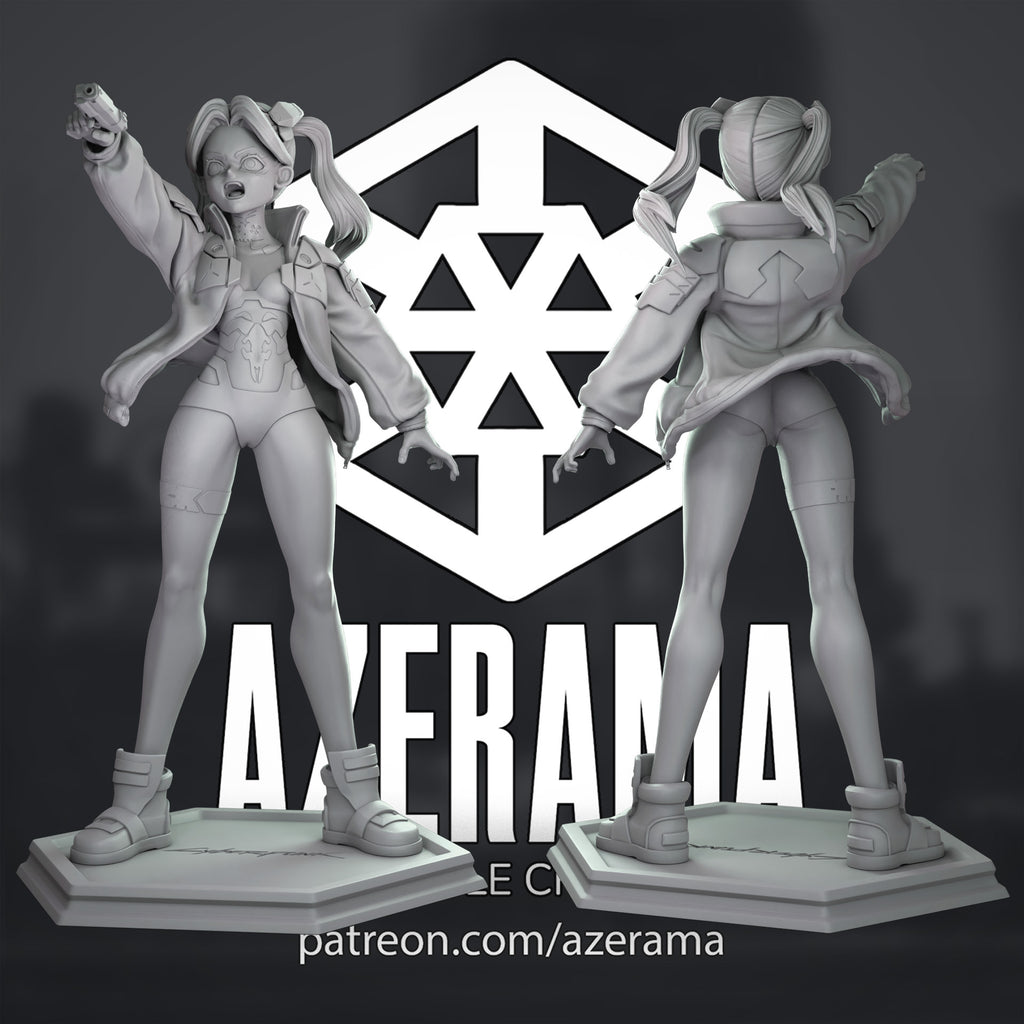 Rebecca (Cyberpunk Edgerunners) resin figure by Azerama — studio render 5