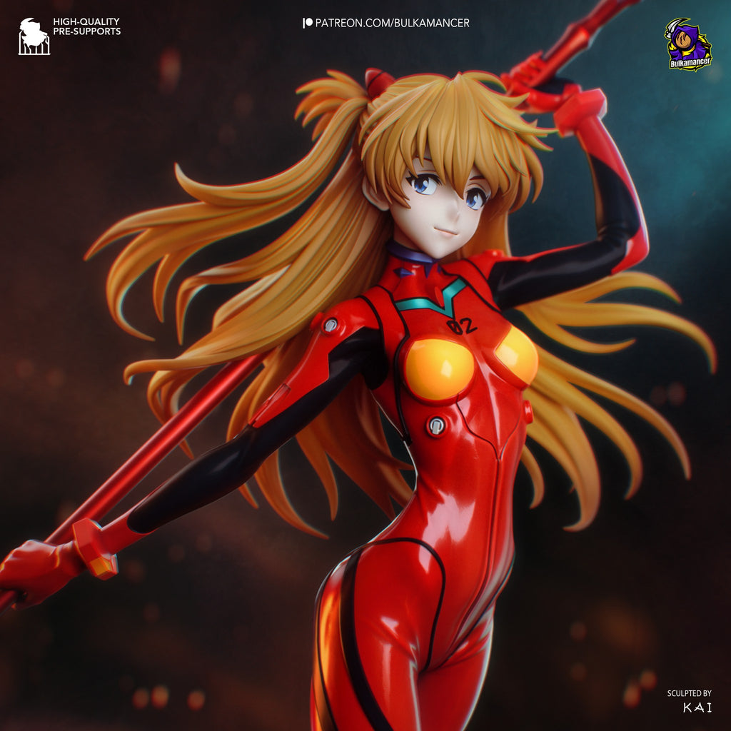 Asuka Langley (Evangelion) resin figure by Bulkamancer — studio render 1