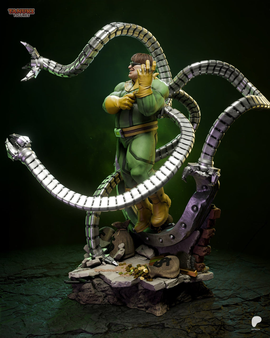 Doctor Octopus (Marvel) resin figure by Tanuki Figures — studio render 2