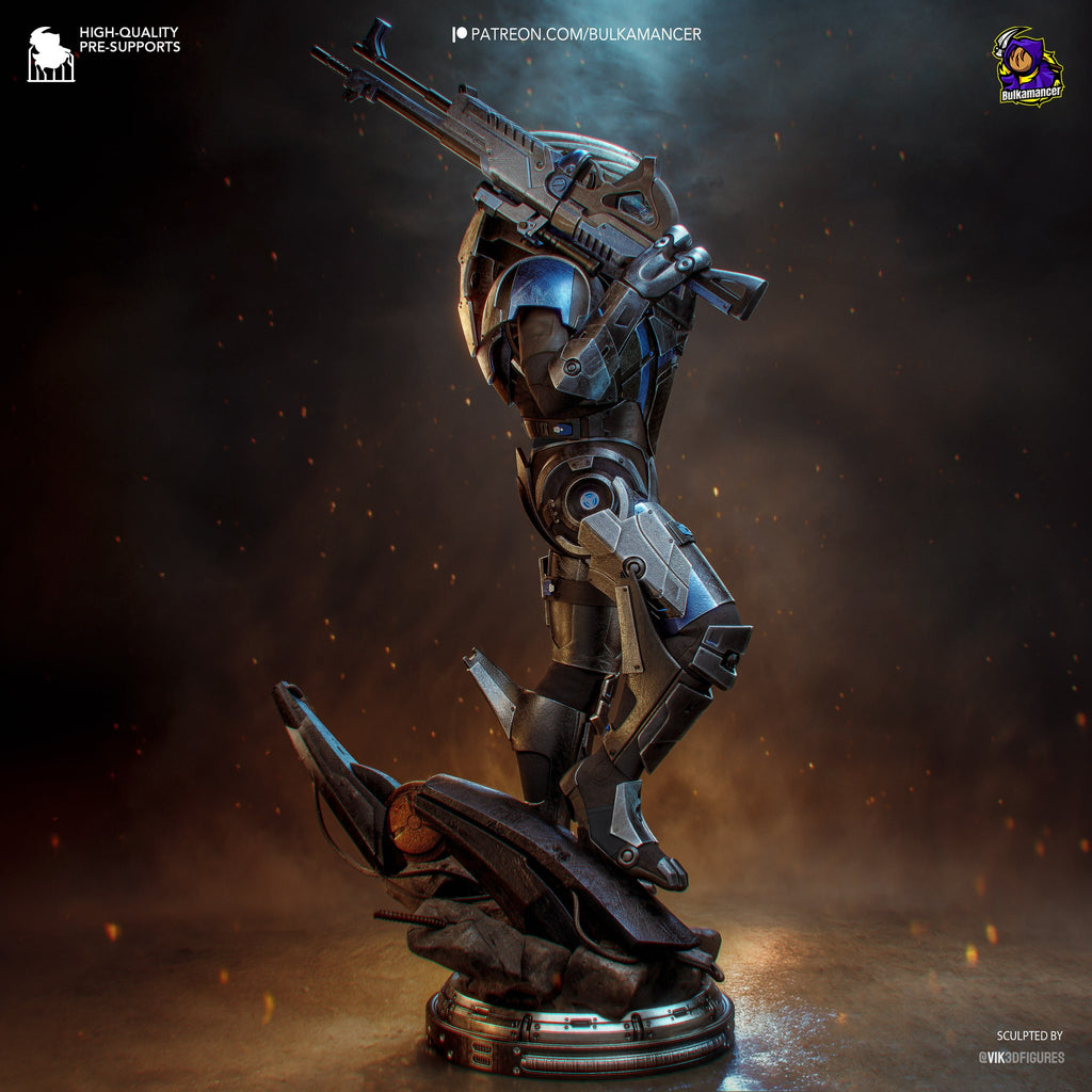 Garrus Vakarian (Mass Effect) resin figure by Bulkamancer — studio render 6