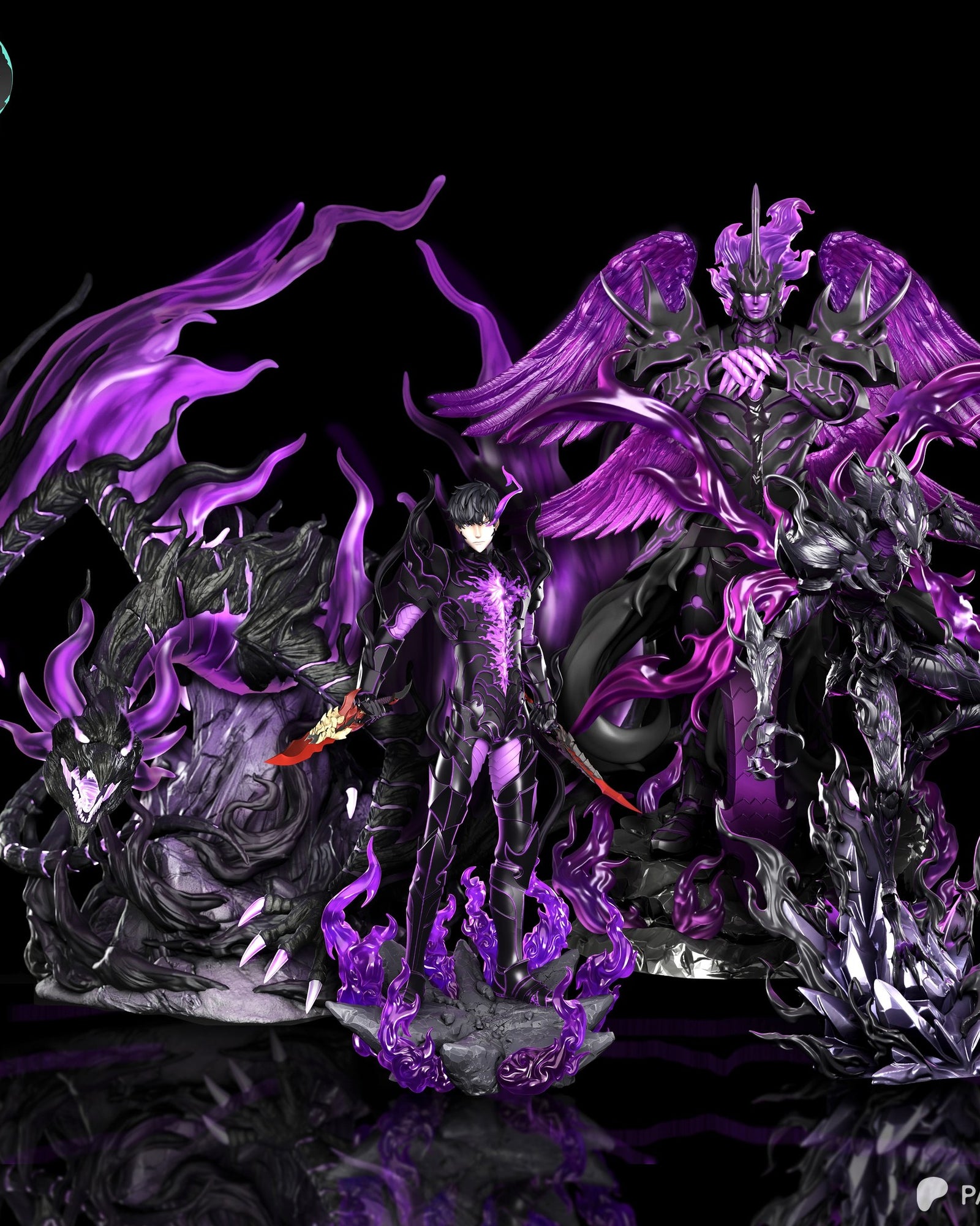 Bellion (Solo Leveling) resin figure by Kaidan 3D — studio render 5
