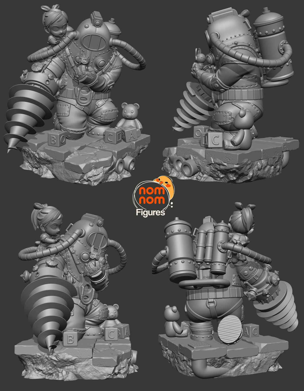 Big Daddy and Little Sister — studio render 11