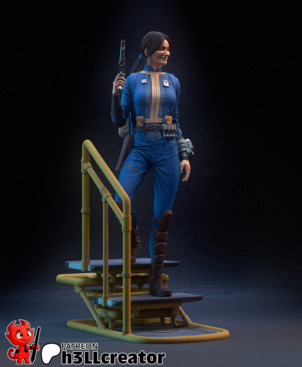 Lucy MacLean (Fallout) resin figure by h3LLcreator — studio render 8